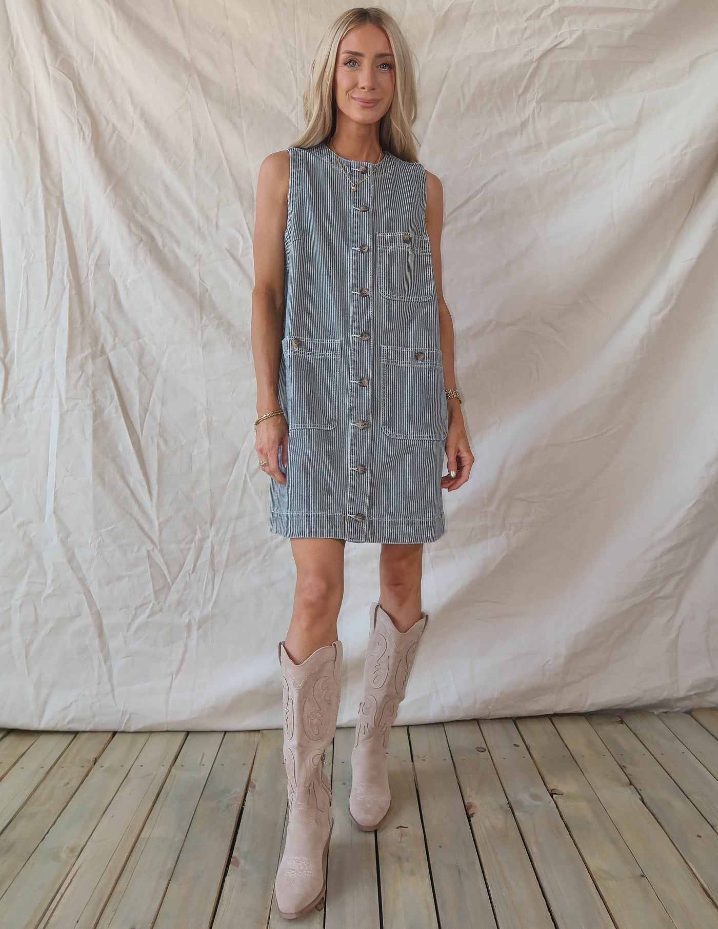 Solenne Denim Dress