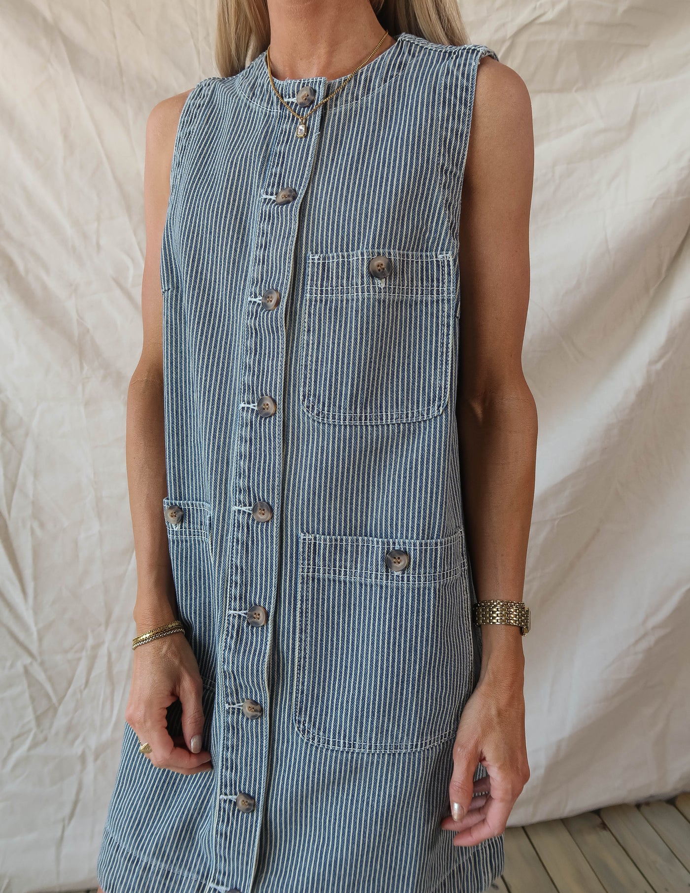 Solenne Denim Dress