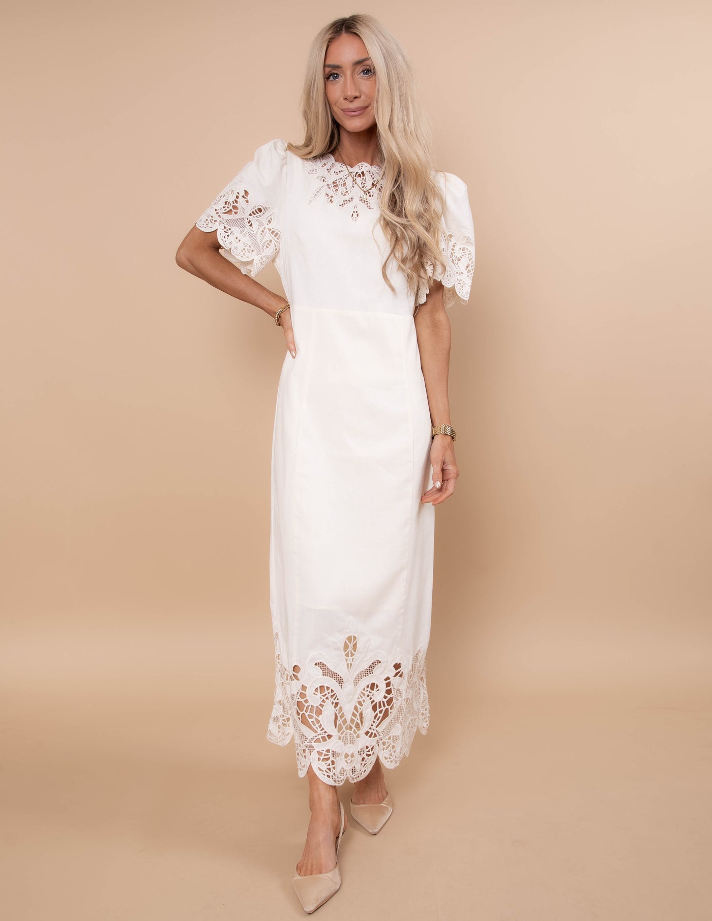 Villa Floral Embroidery Dress