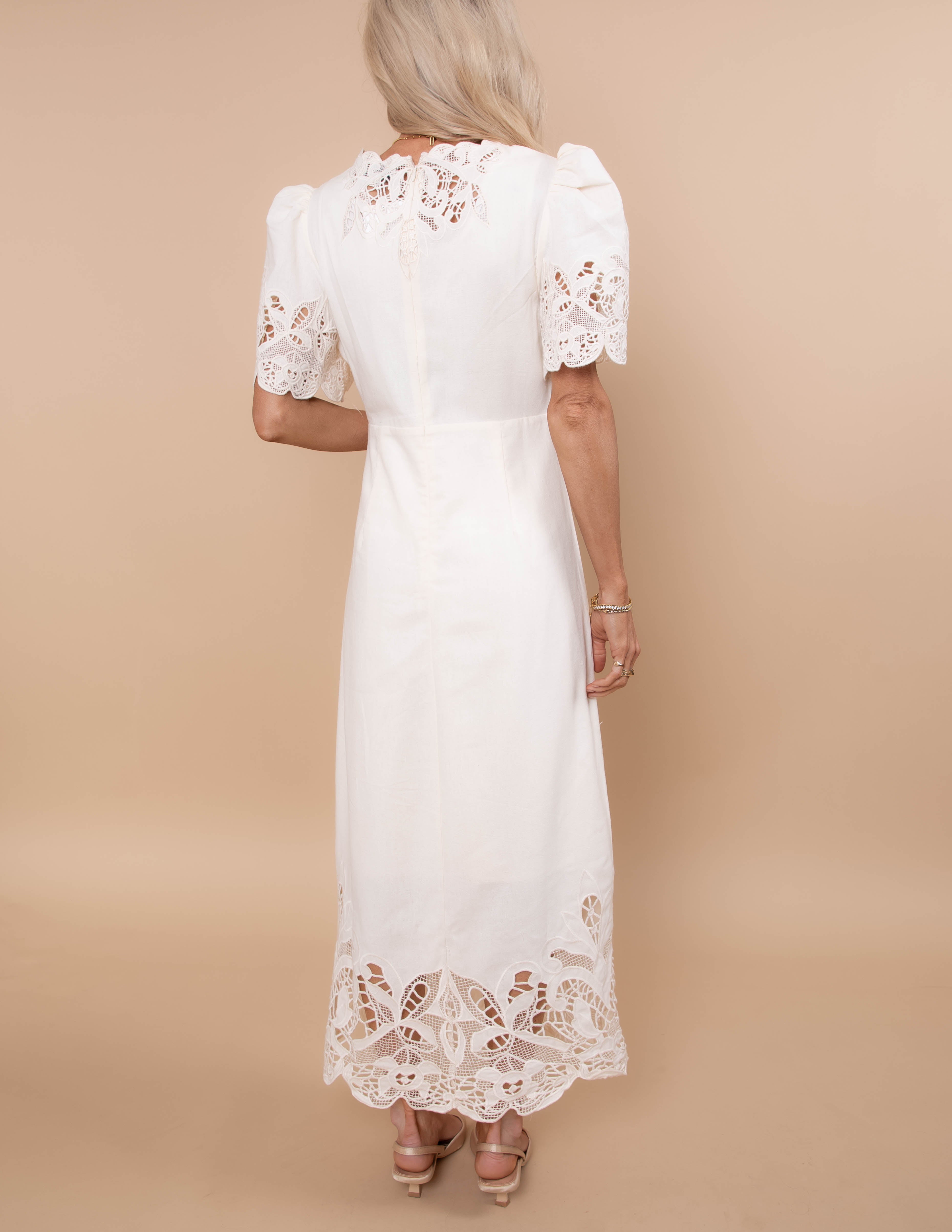 Villa Floral Embroidery Dress