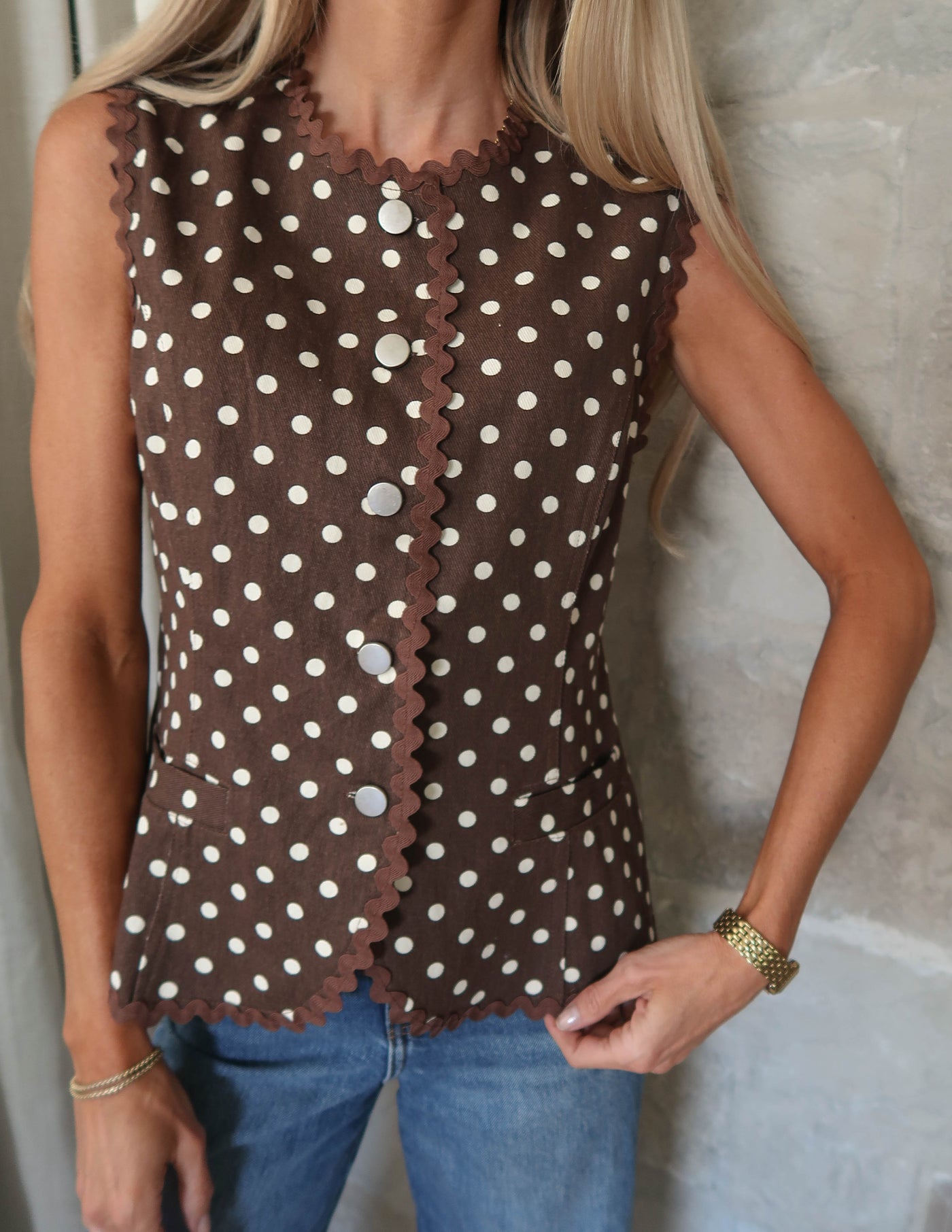 Darling Dots Scallop Vest