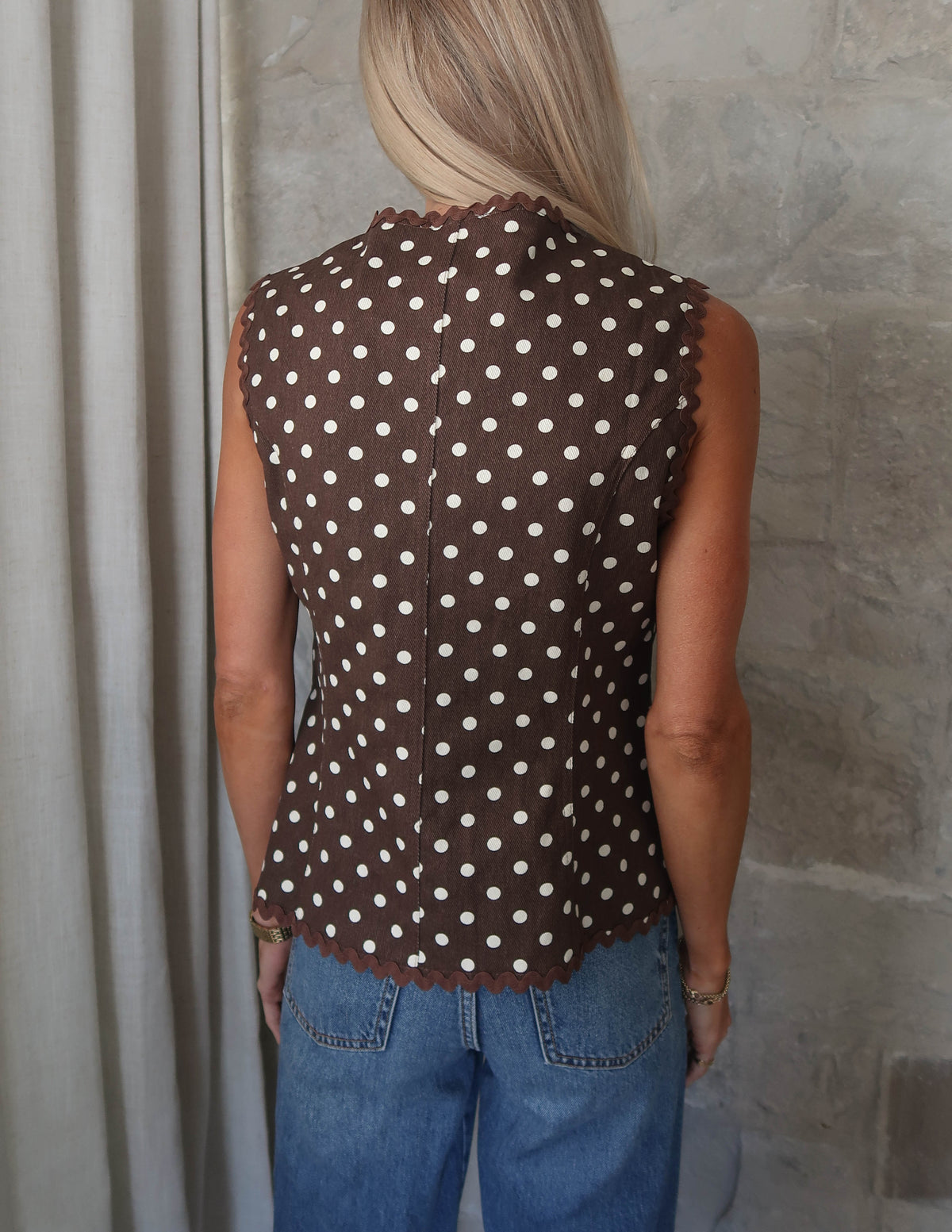 Darling Dots Scallop Vest