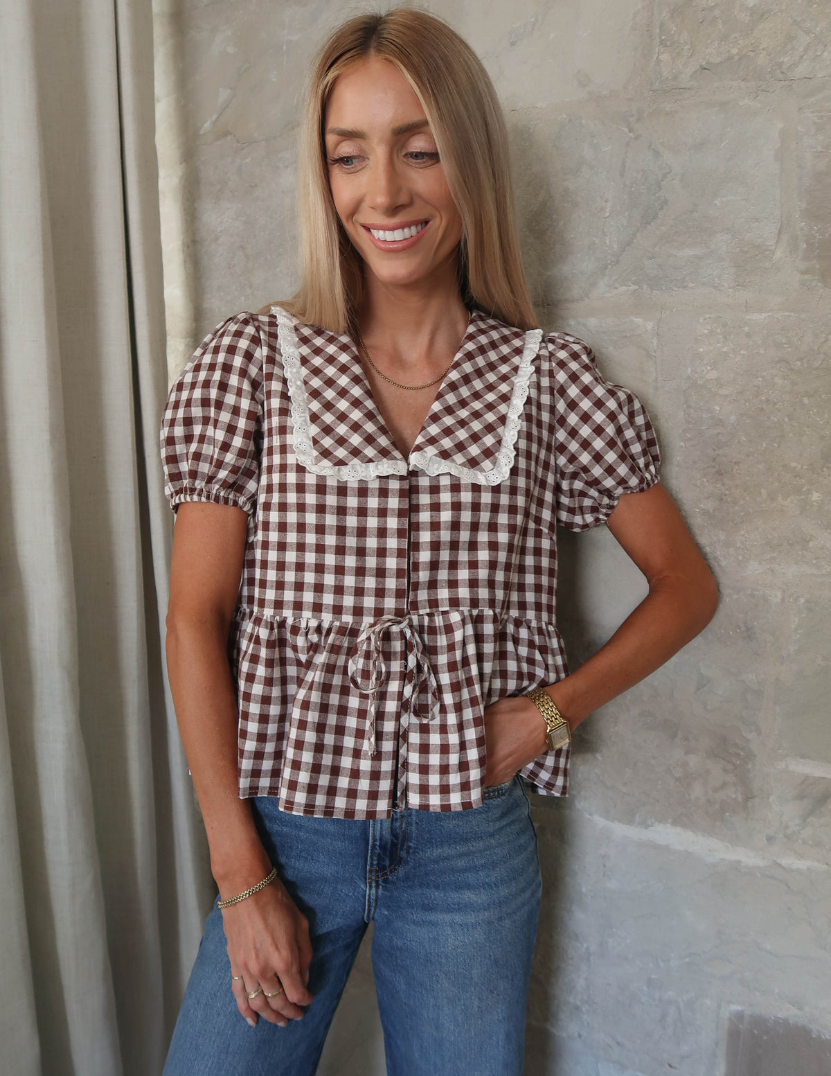 Callen Gingham Top