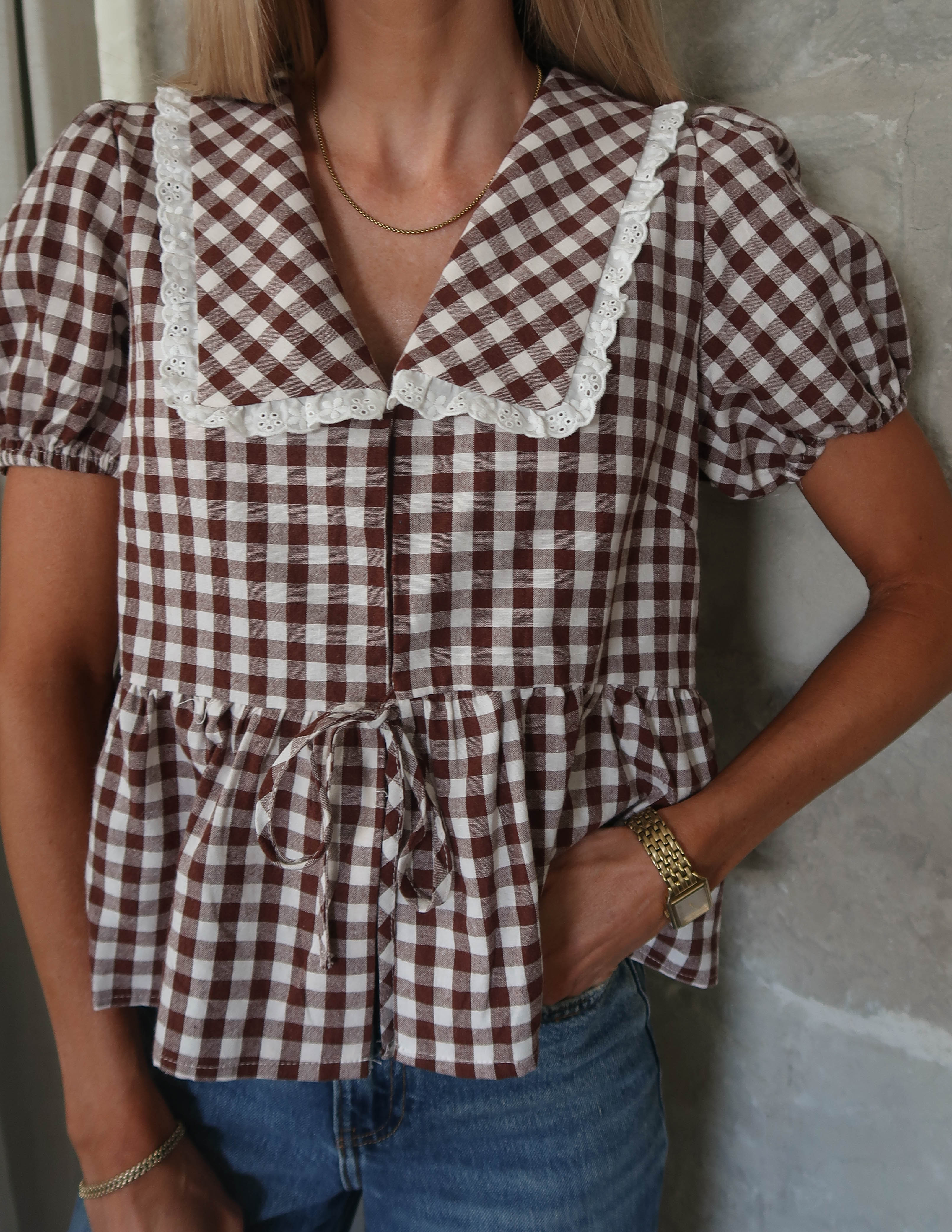 Callen Gingham Top
