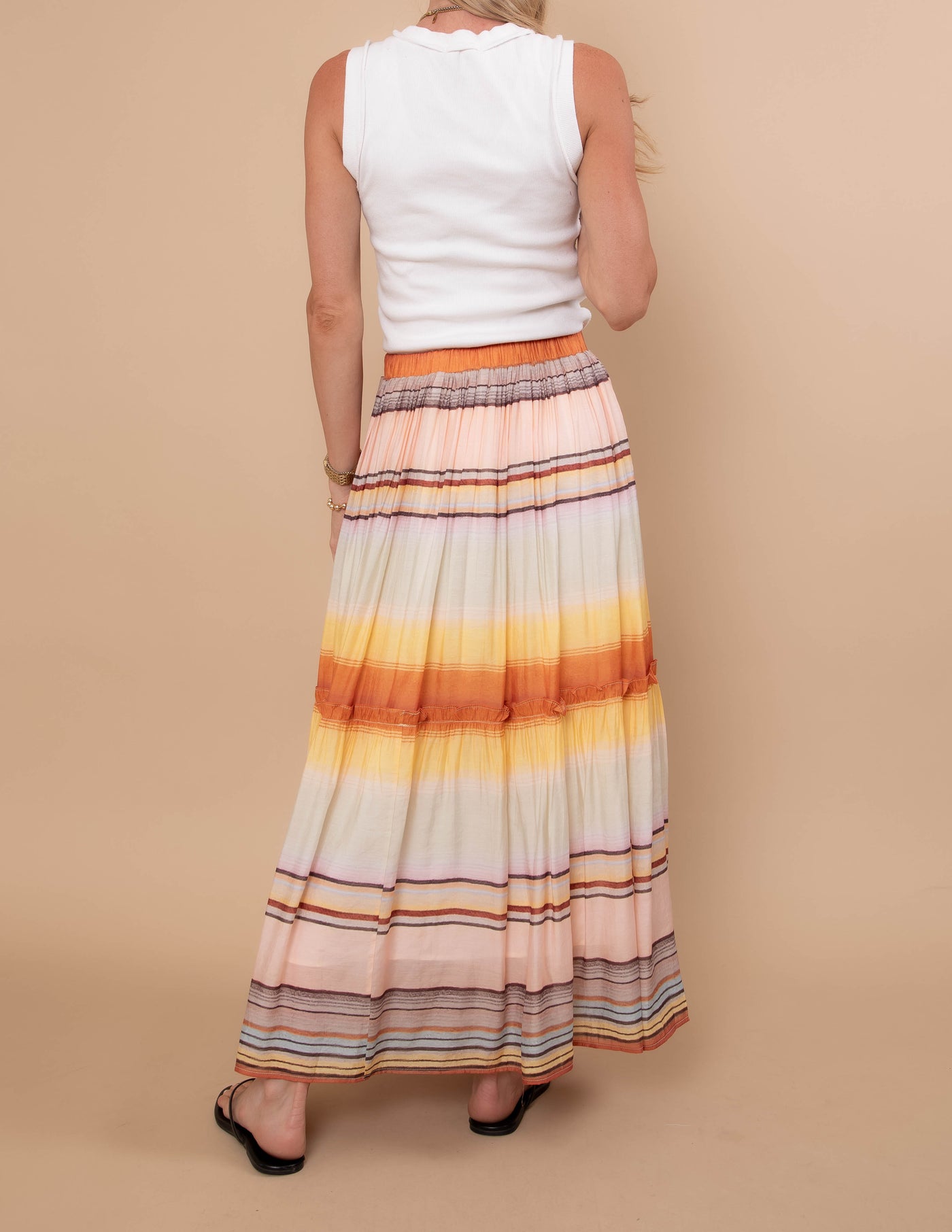 Sunset Breeze Tiered Maxi Skirt