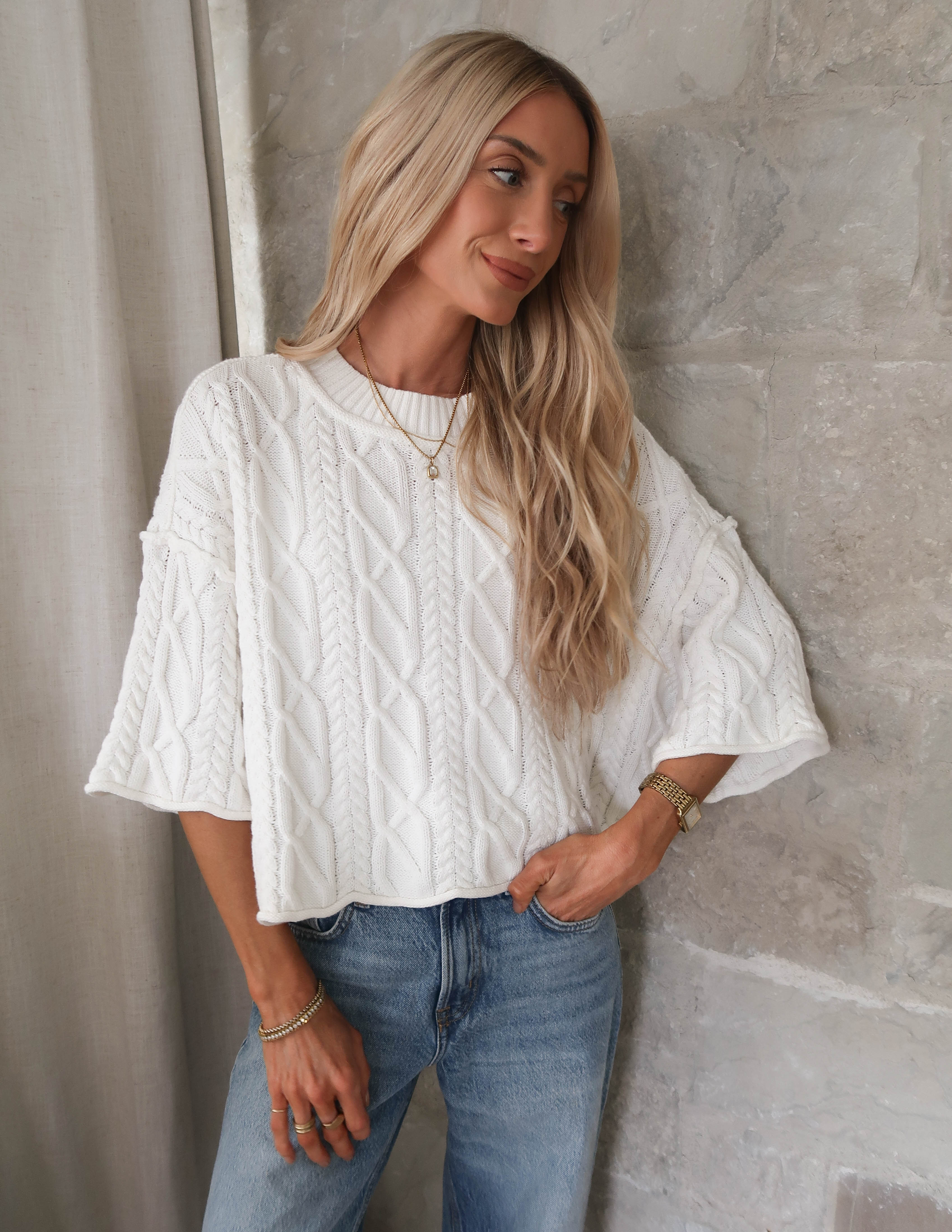 Washed Ashore Cable Sweater