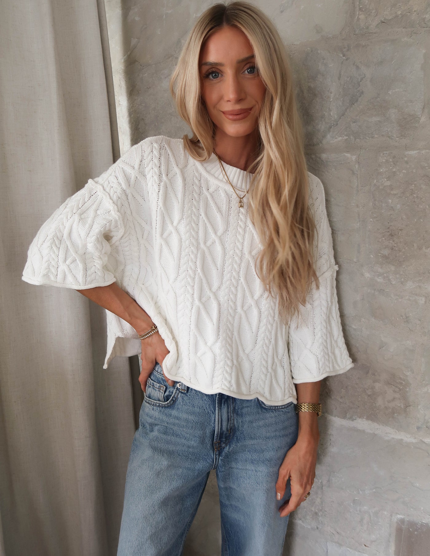 Washed Ashore Cable Sweater