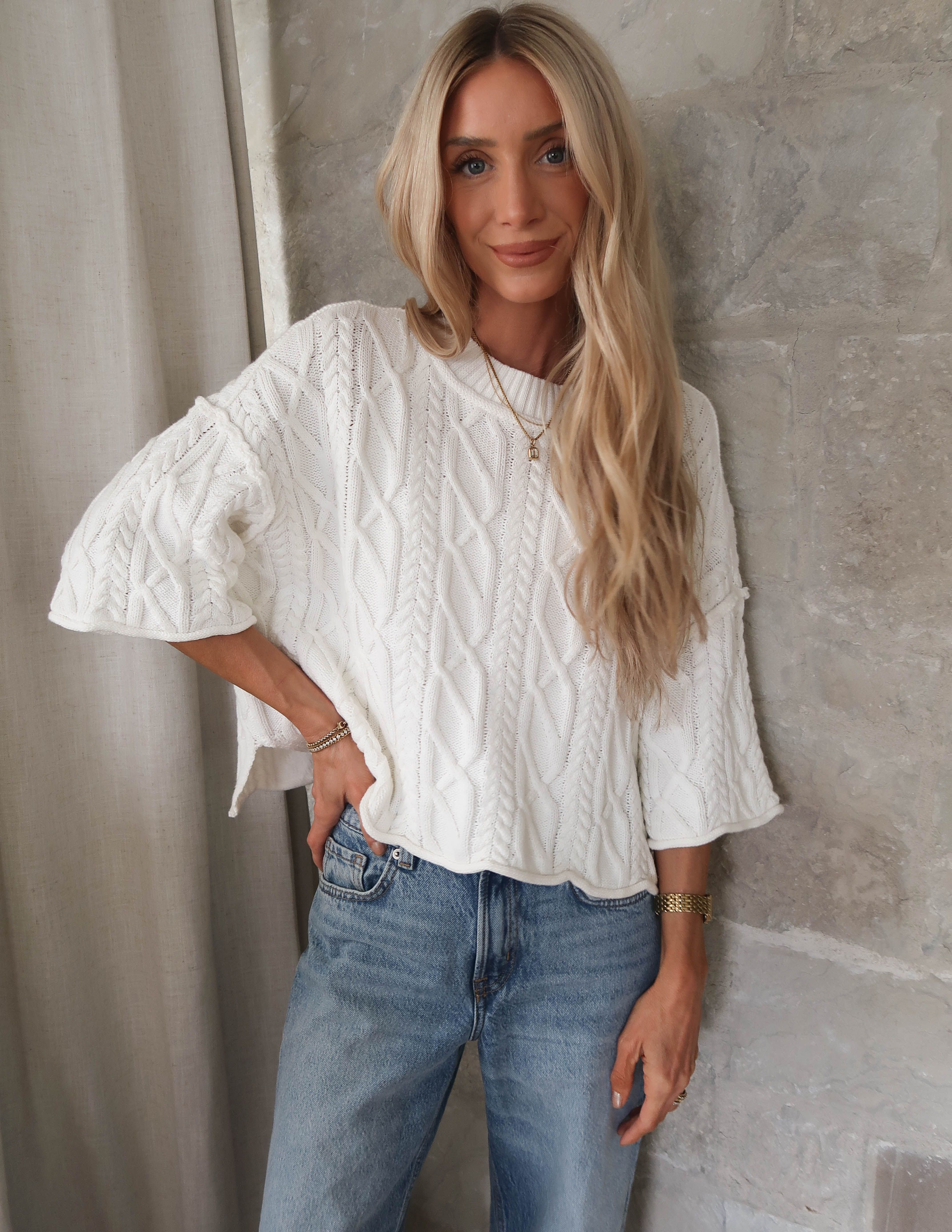 Washed Ashore Cable Sweater