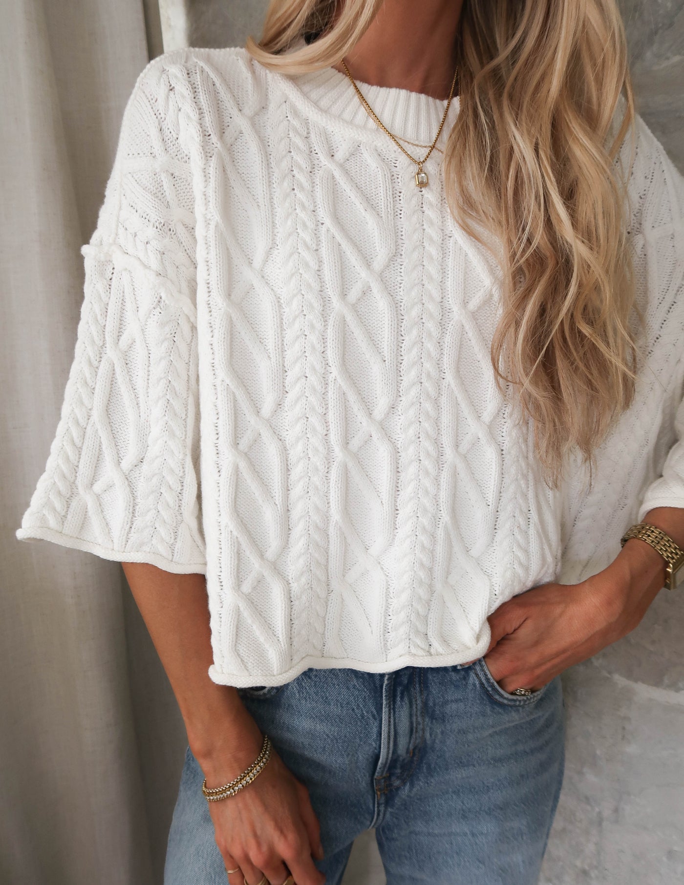Washed Ashore Cable Sweater