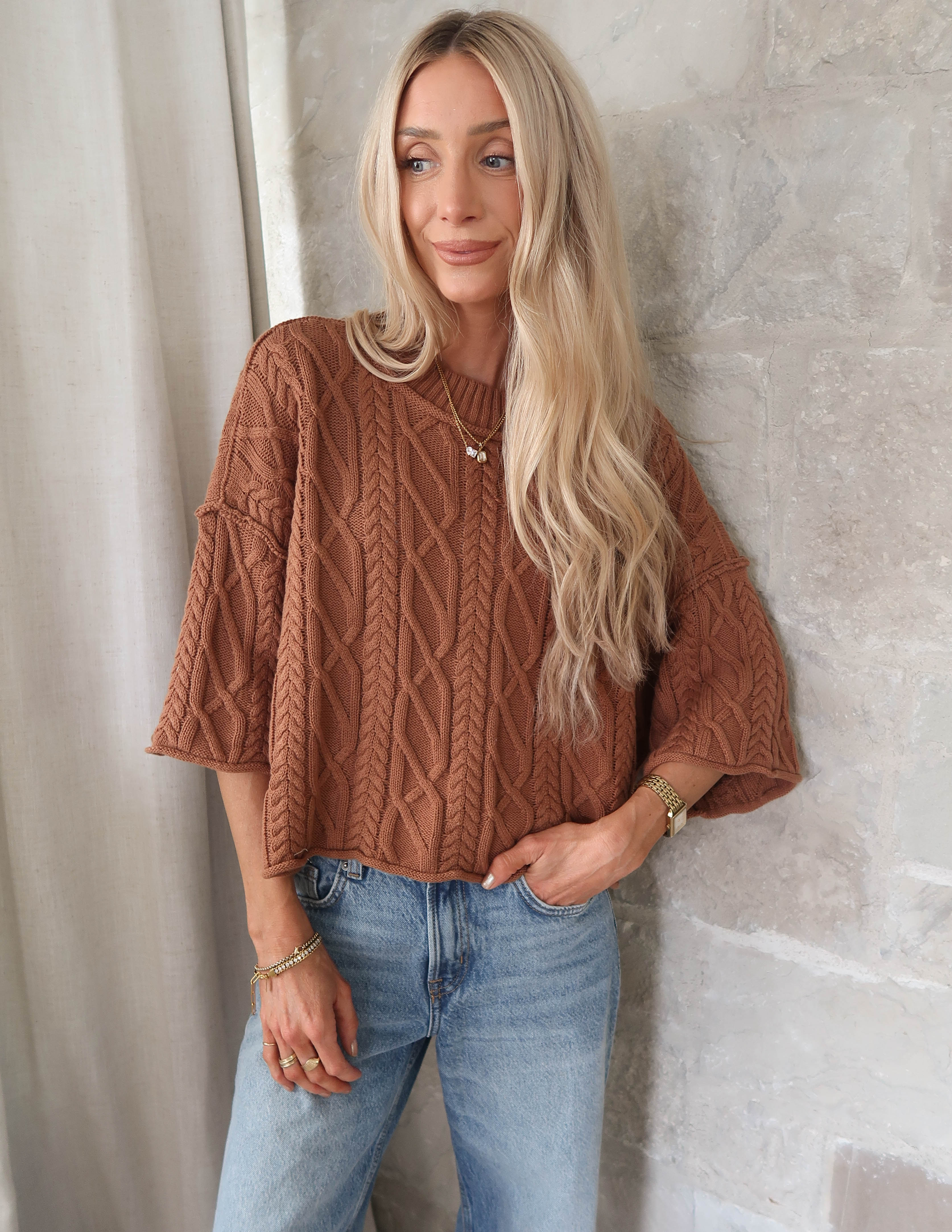 Washed Ashore Cable Sweater