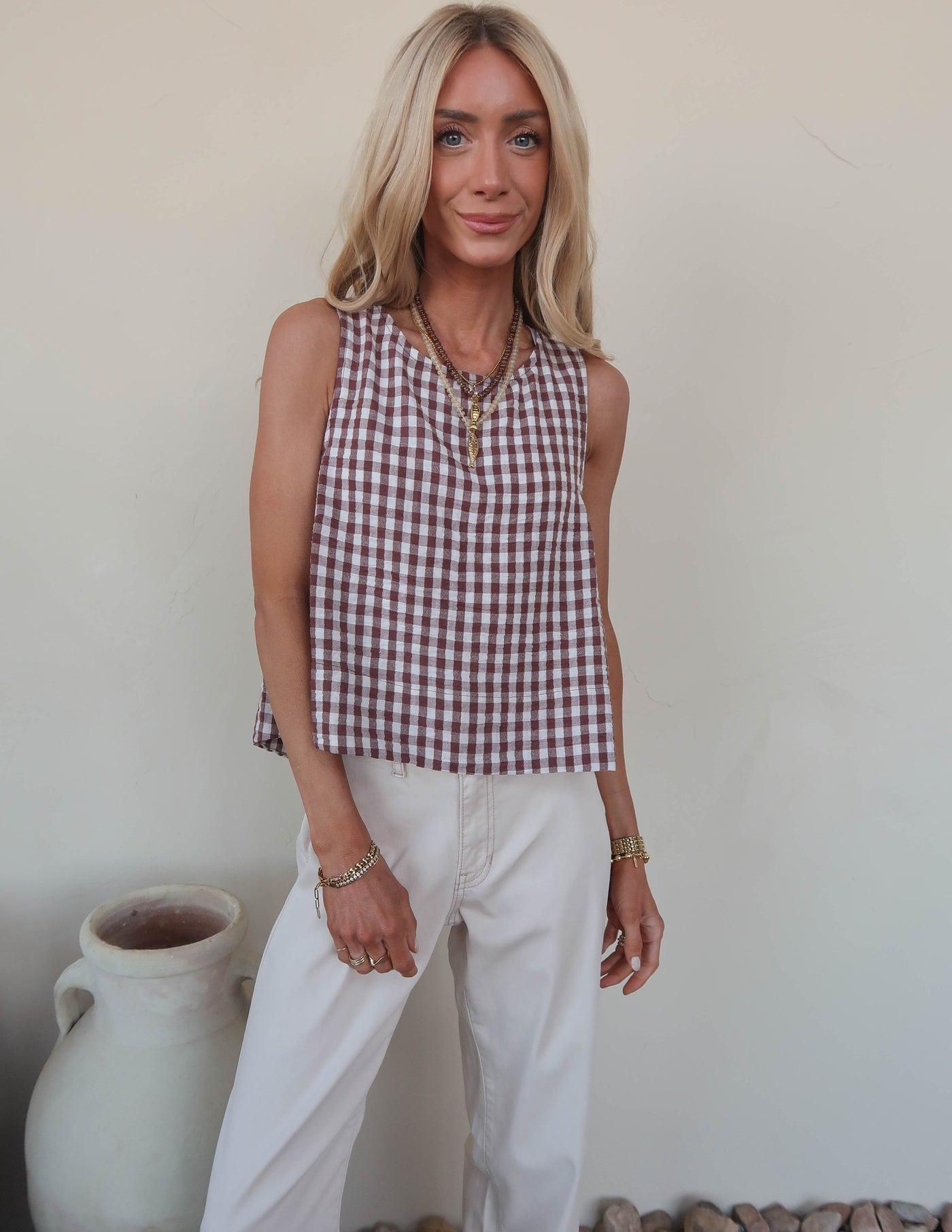 Aven Gingham Tank