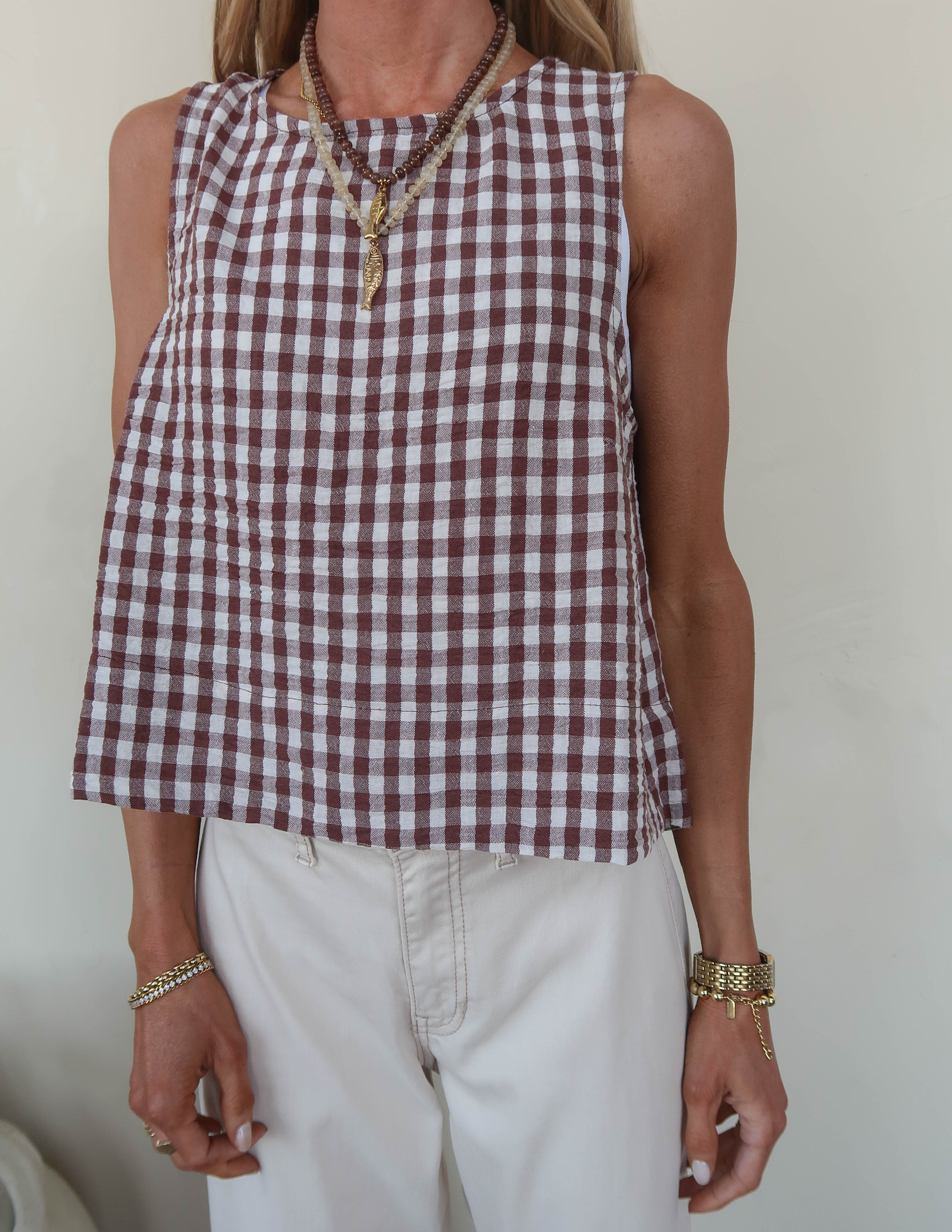 Aven Gingham Tank