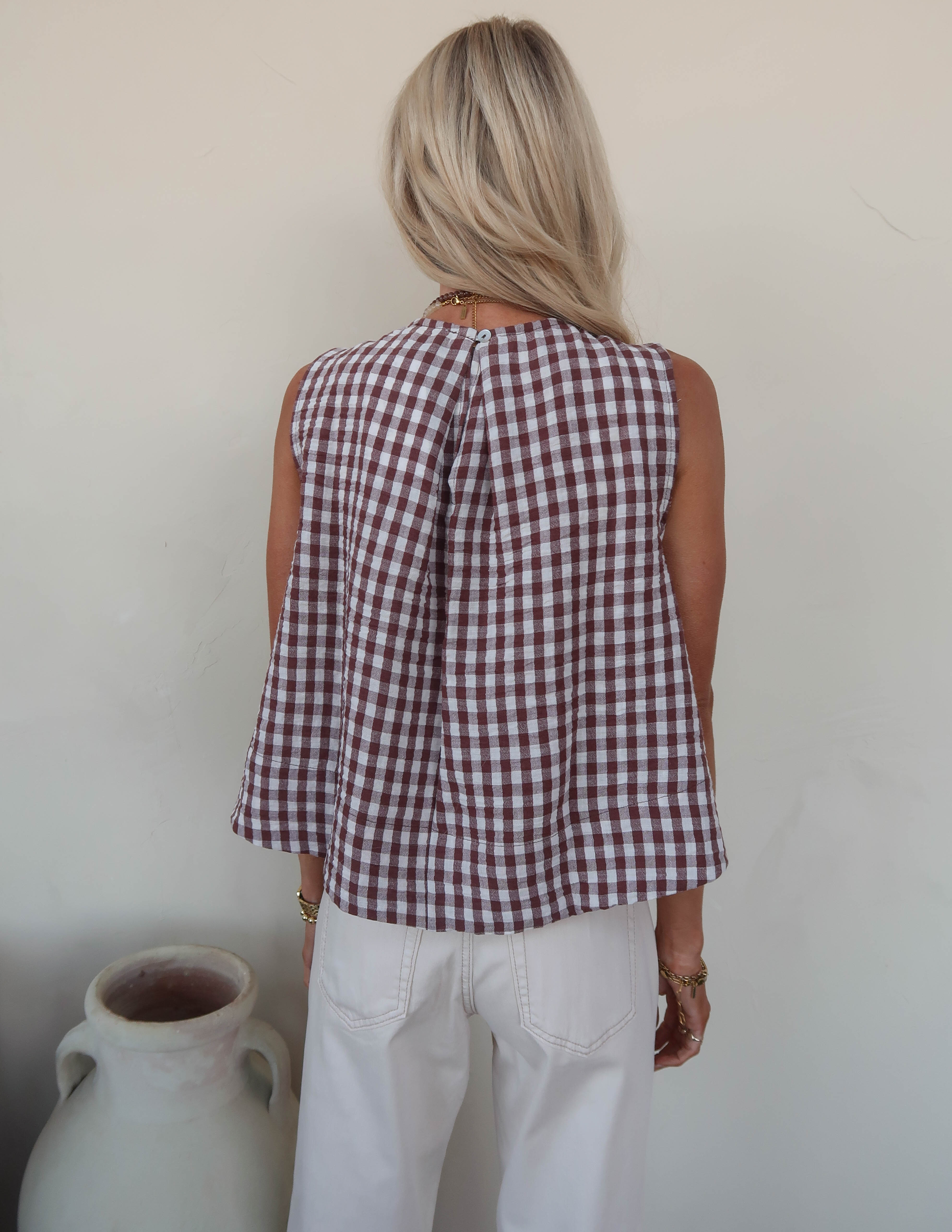 Aven Gingham Tank