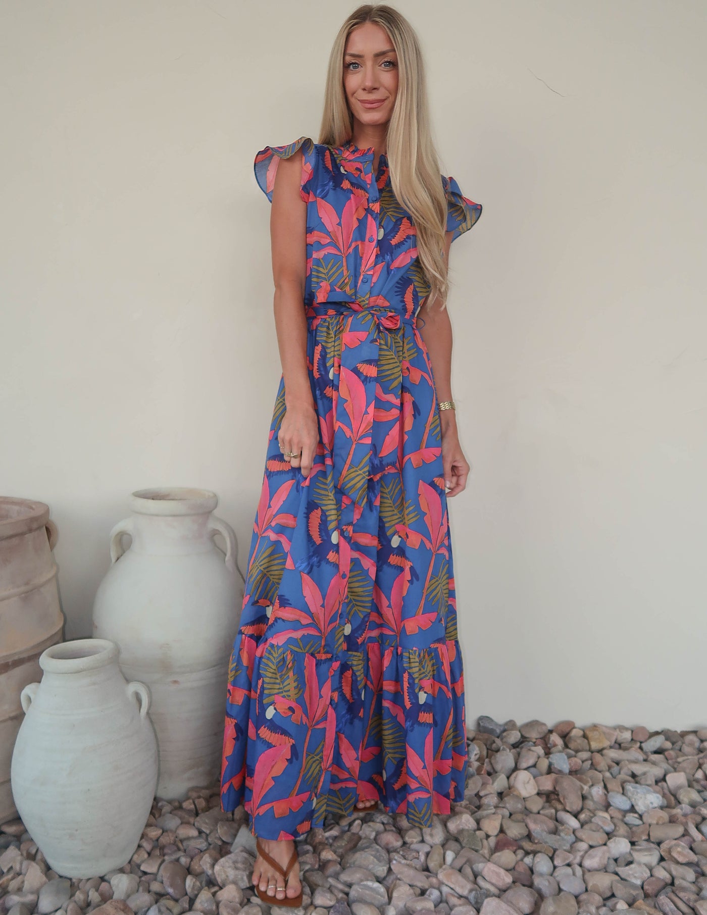 Laguna Palm Maxi Dress