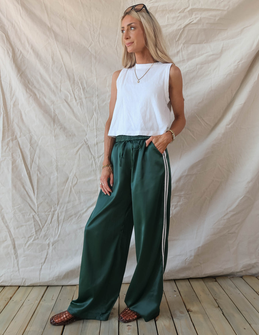 Janie Satin Track Pants