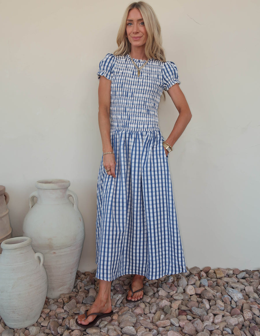 Coastal Cottage Gingham Dress