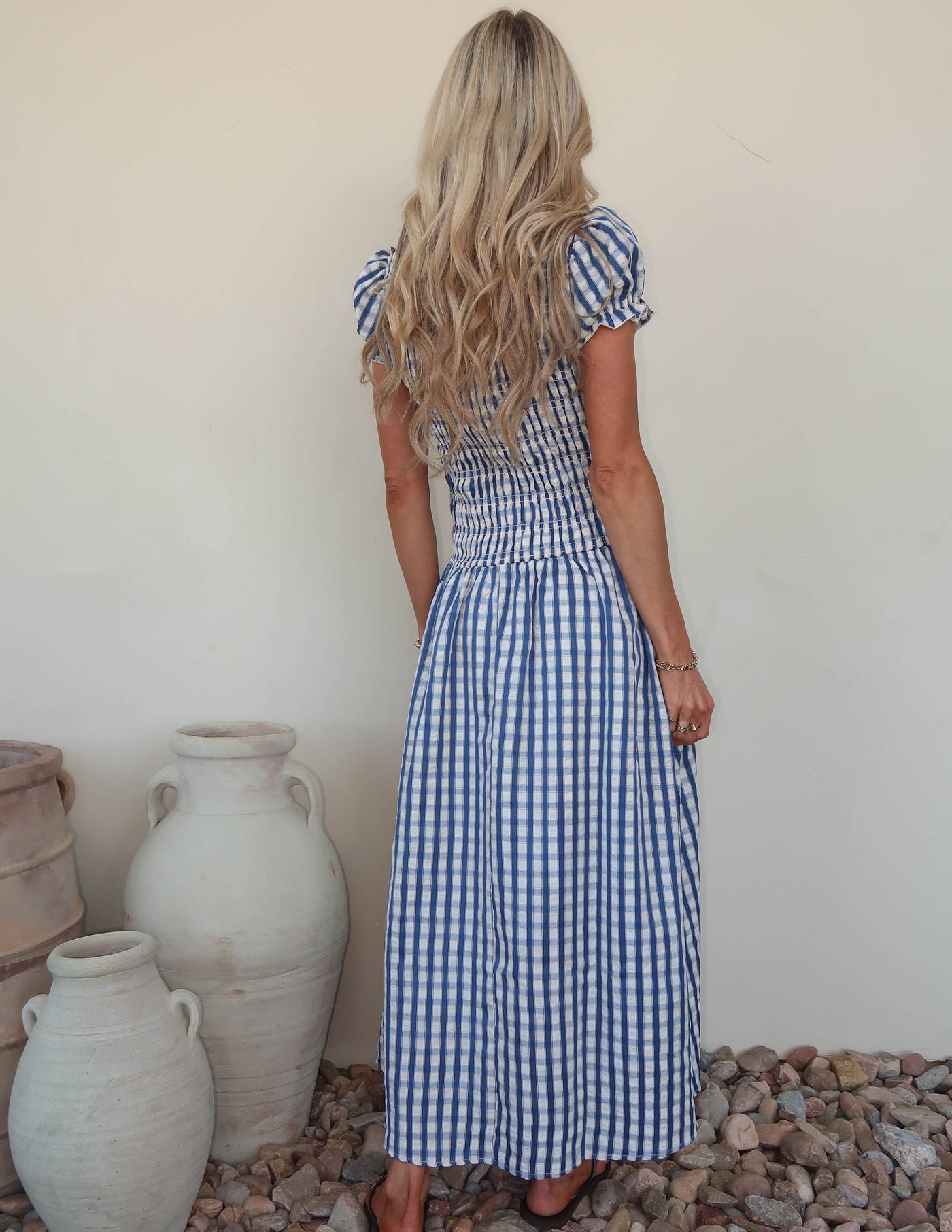 Coastal Cottage Gingham Dress