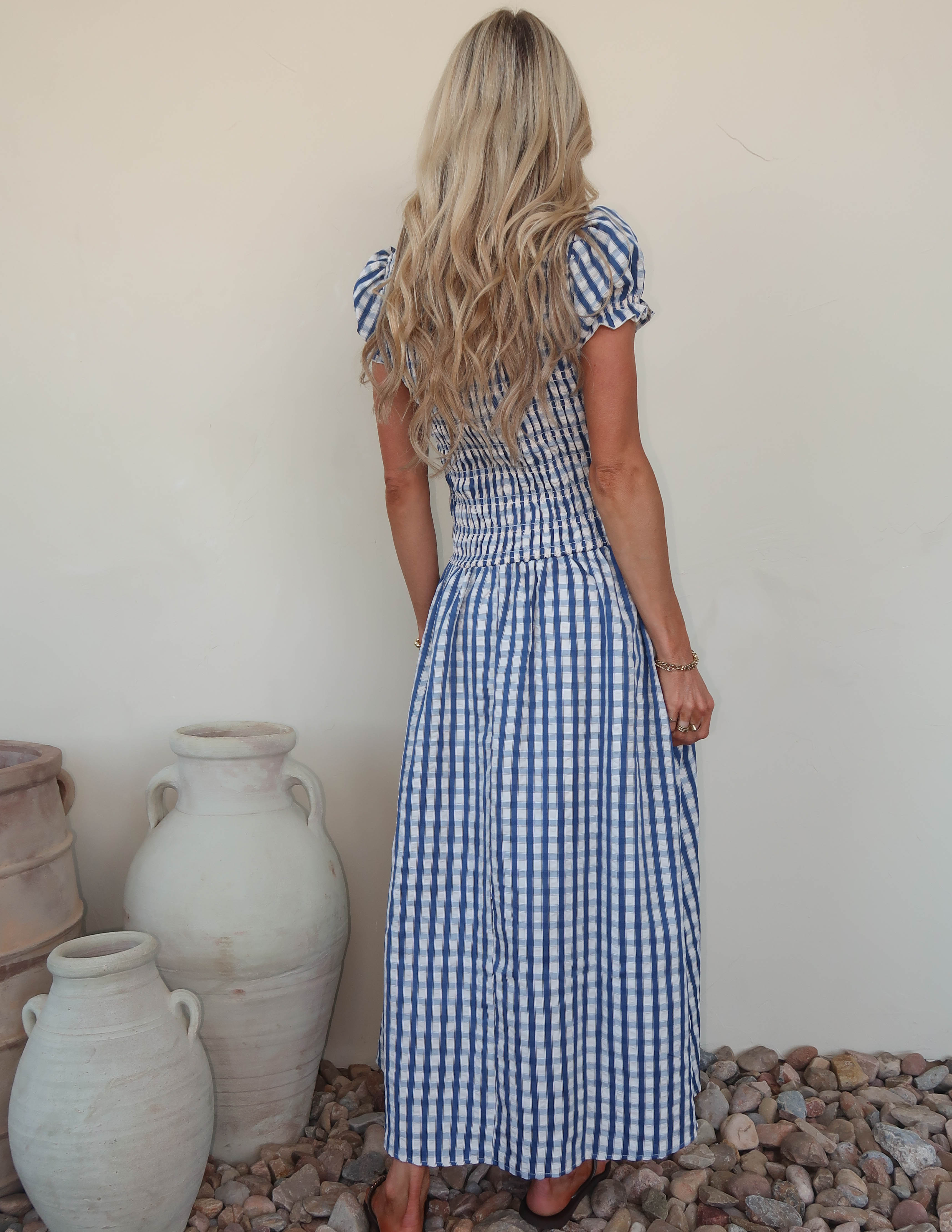 Coastal Cottage Gingham Dress