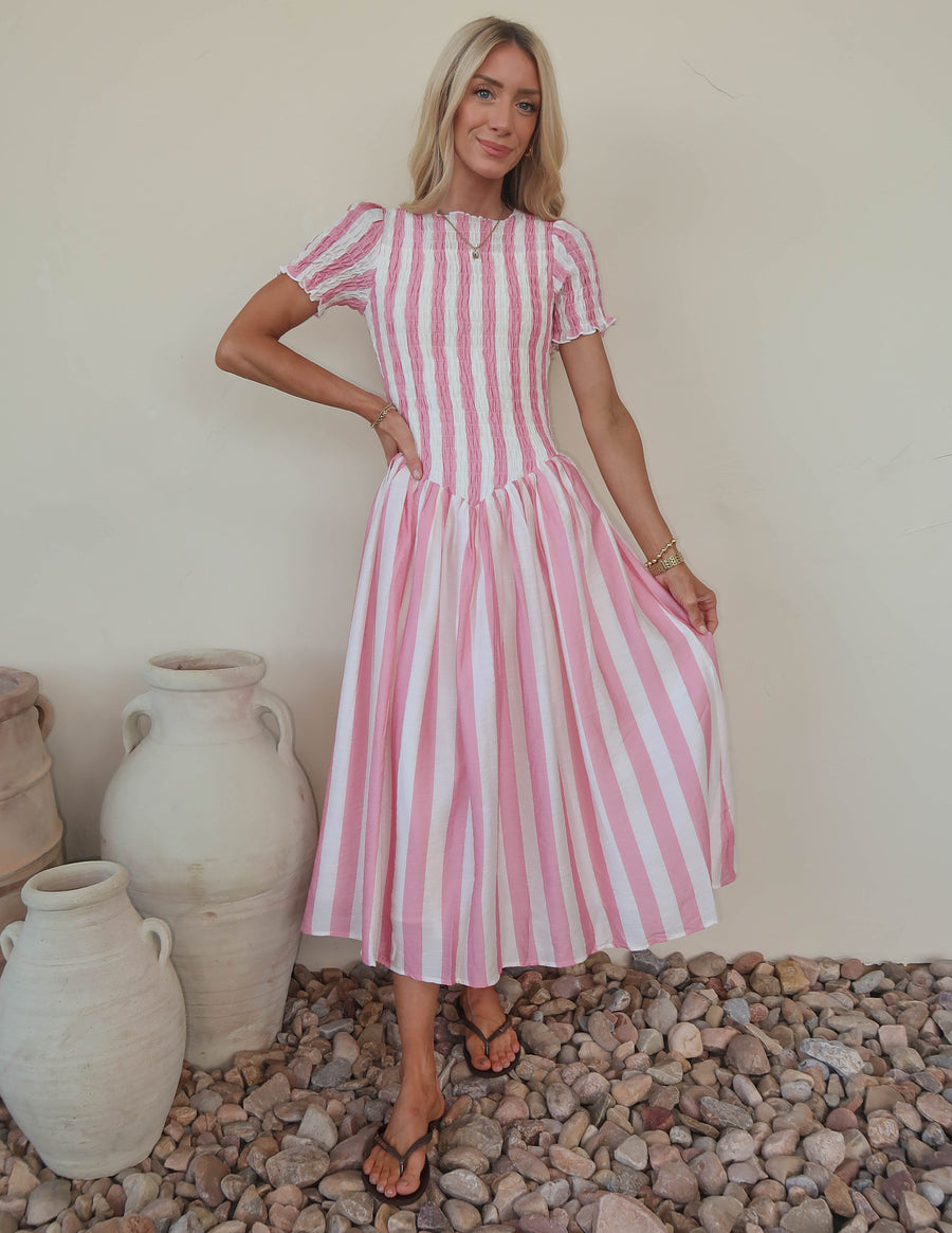 Pink Riviera Midi Dress