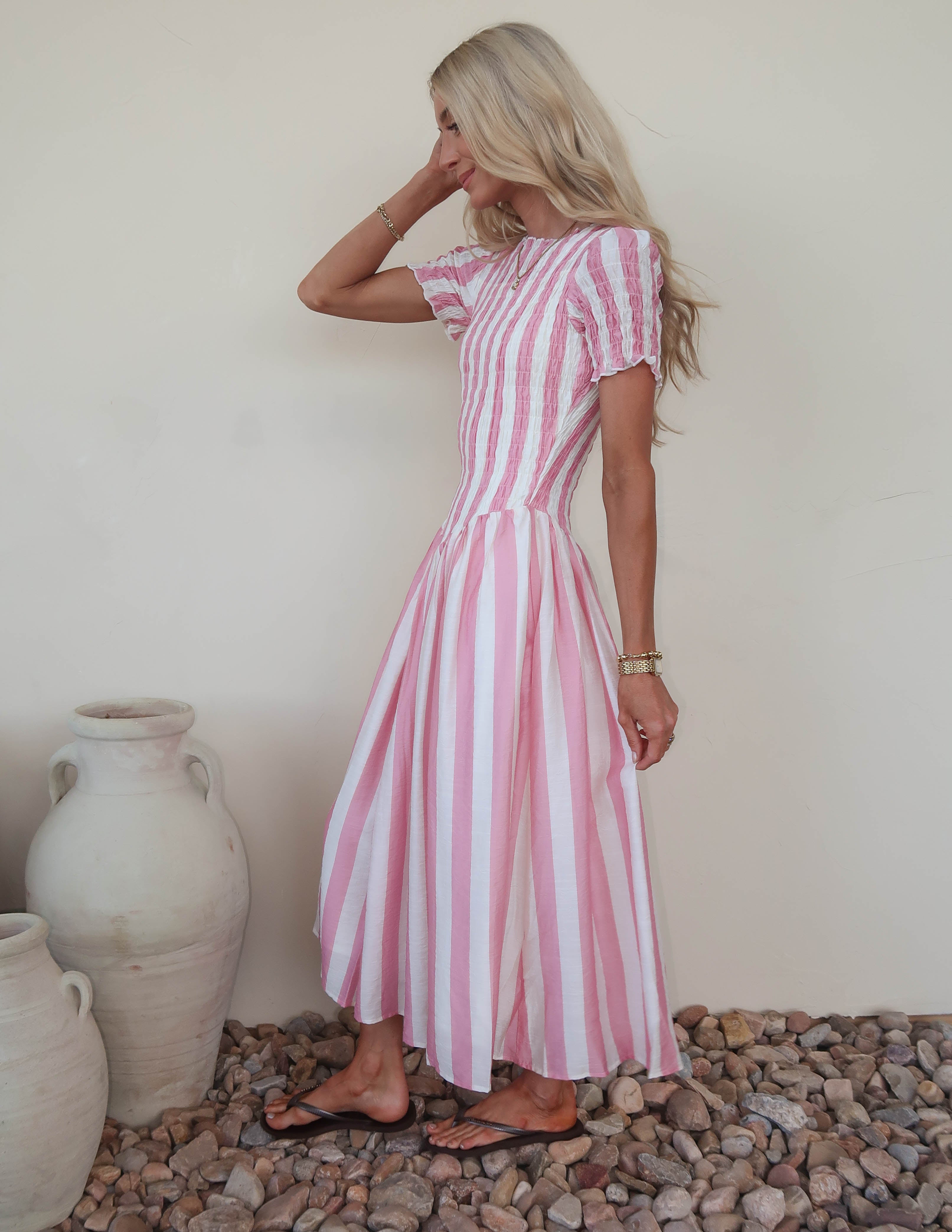Pink Riviera Midi Dress