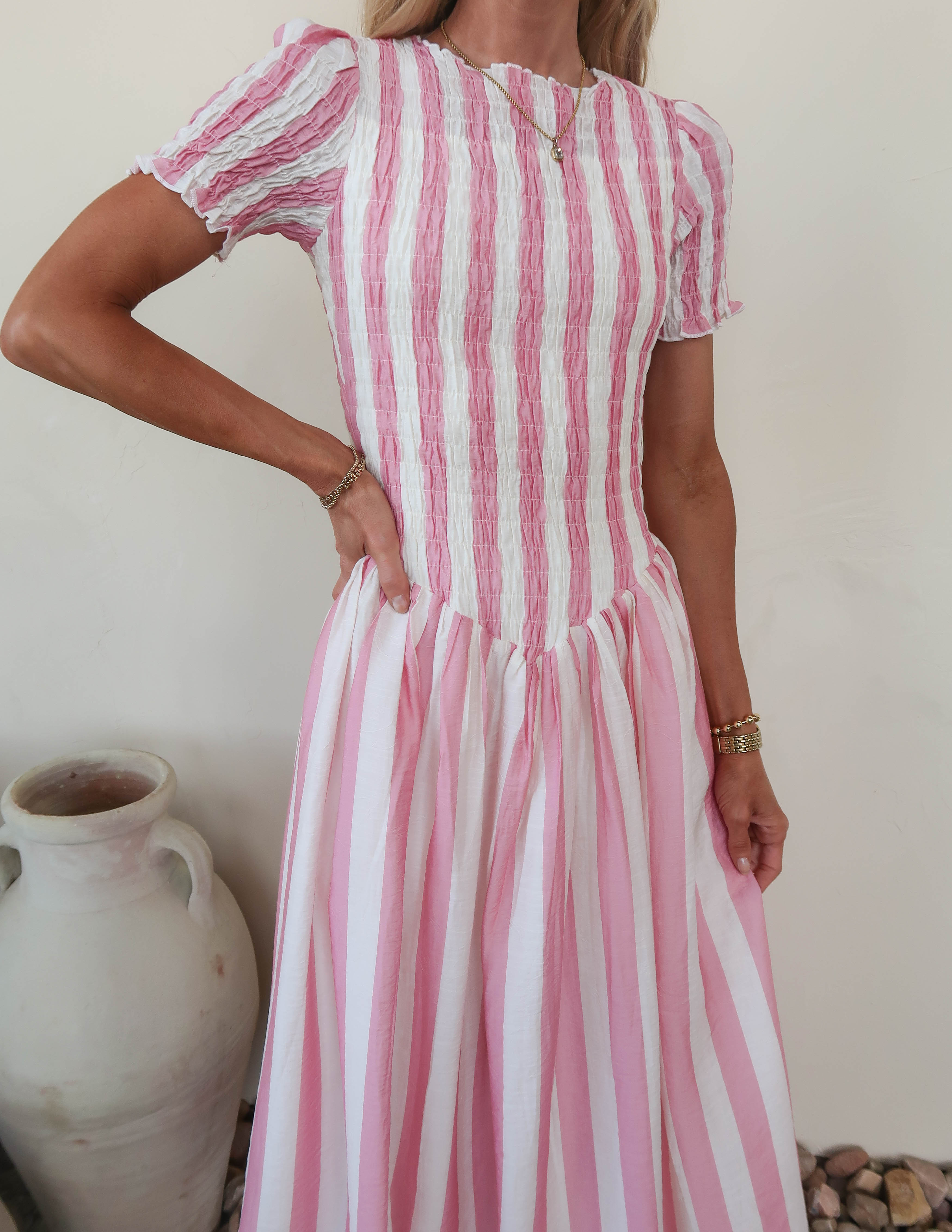 Pink Riviera Midi Dress