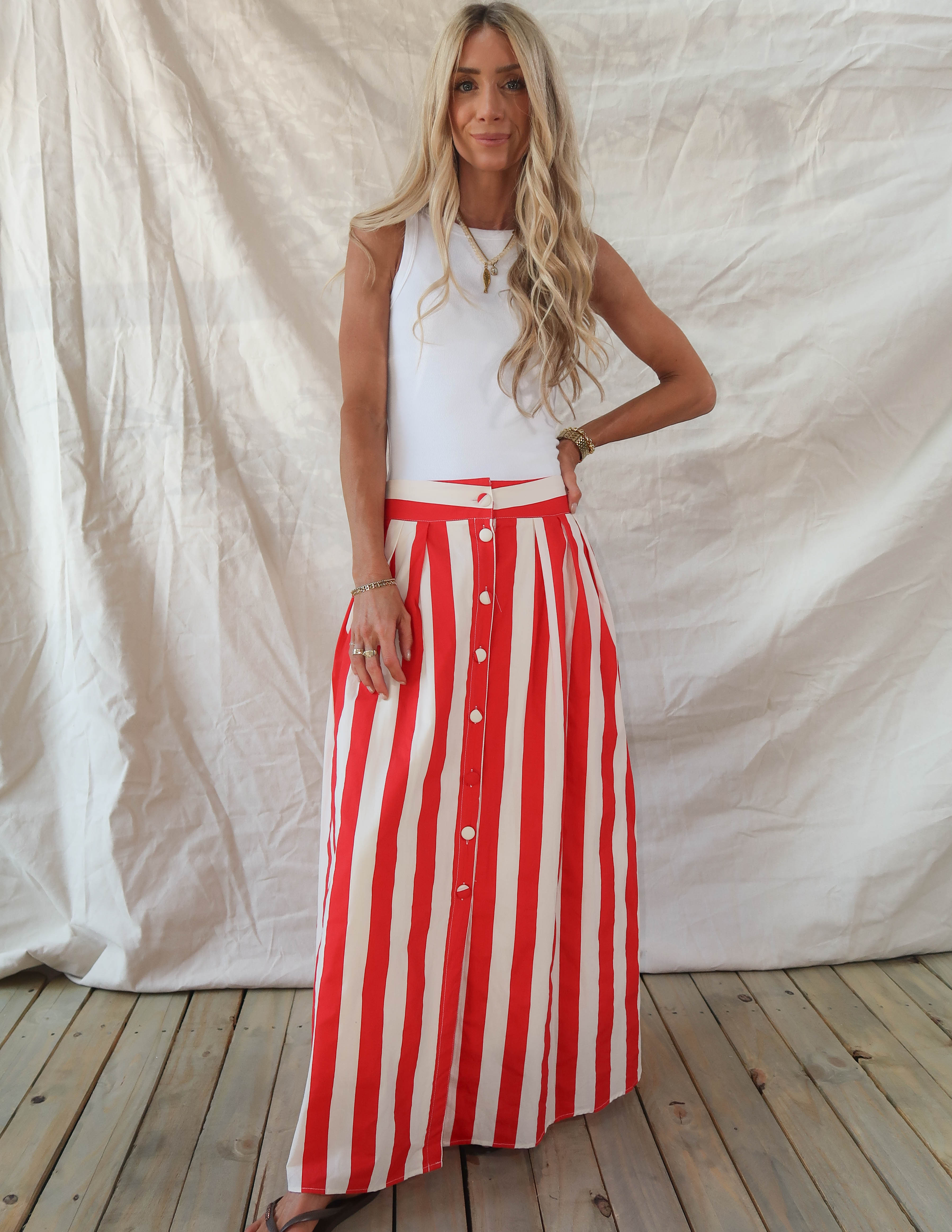 Verona Striped Skirt