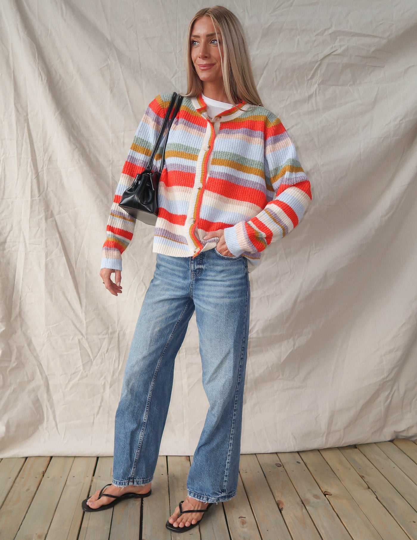 Sunset Stripe Knit Cardigan