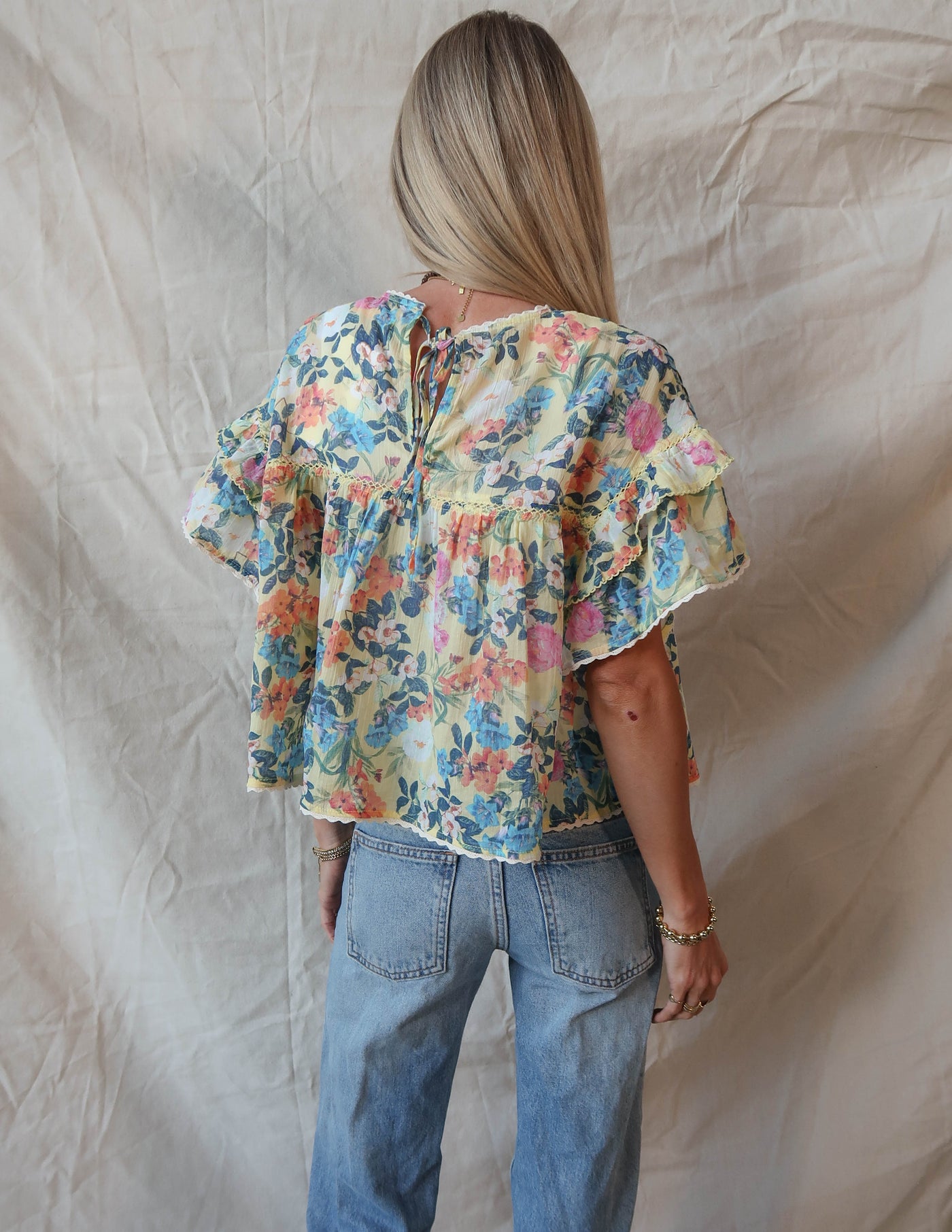 Lussia Floral Flutter Sleeve Top *COMING SOON*