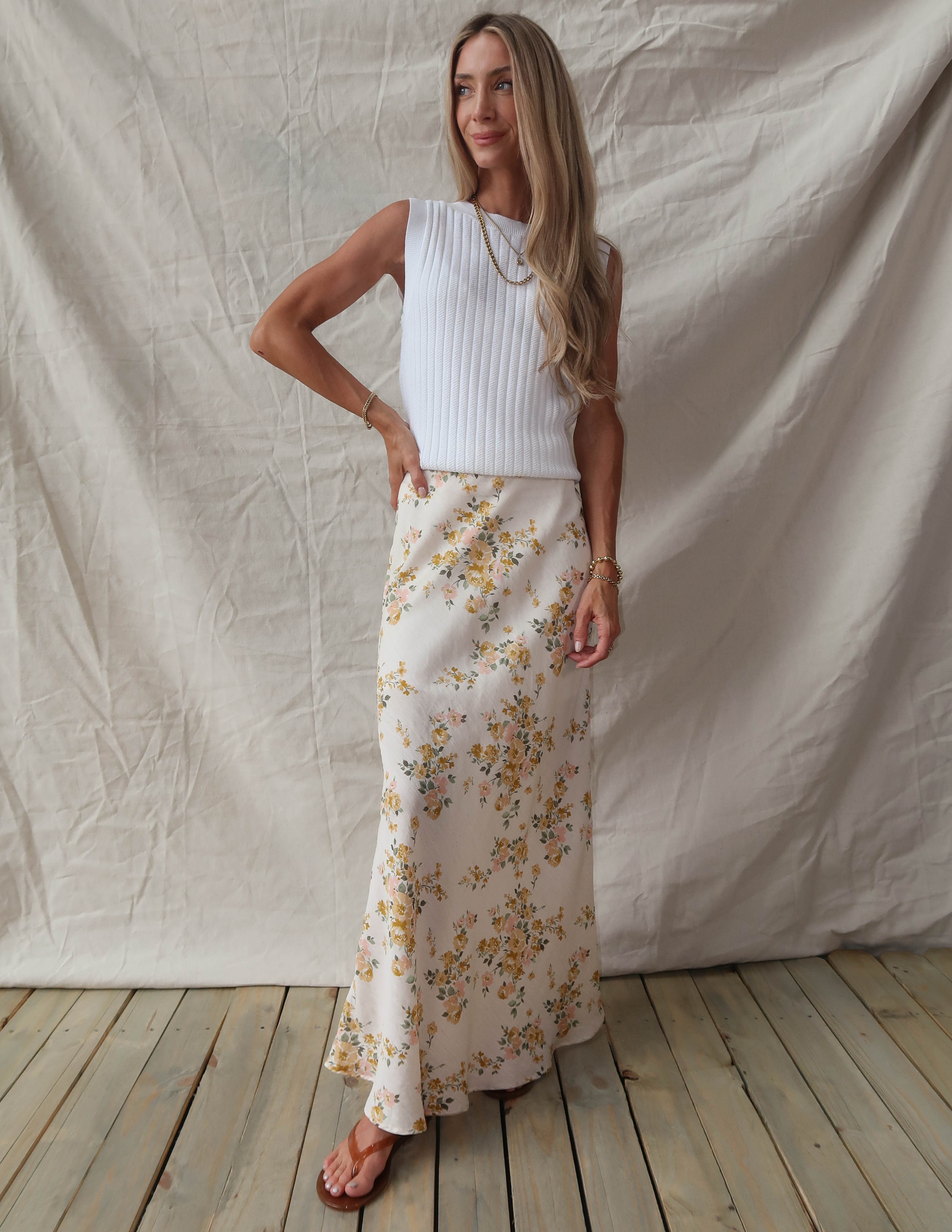 Summer Hues Floral Skirt