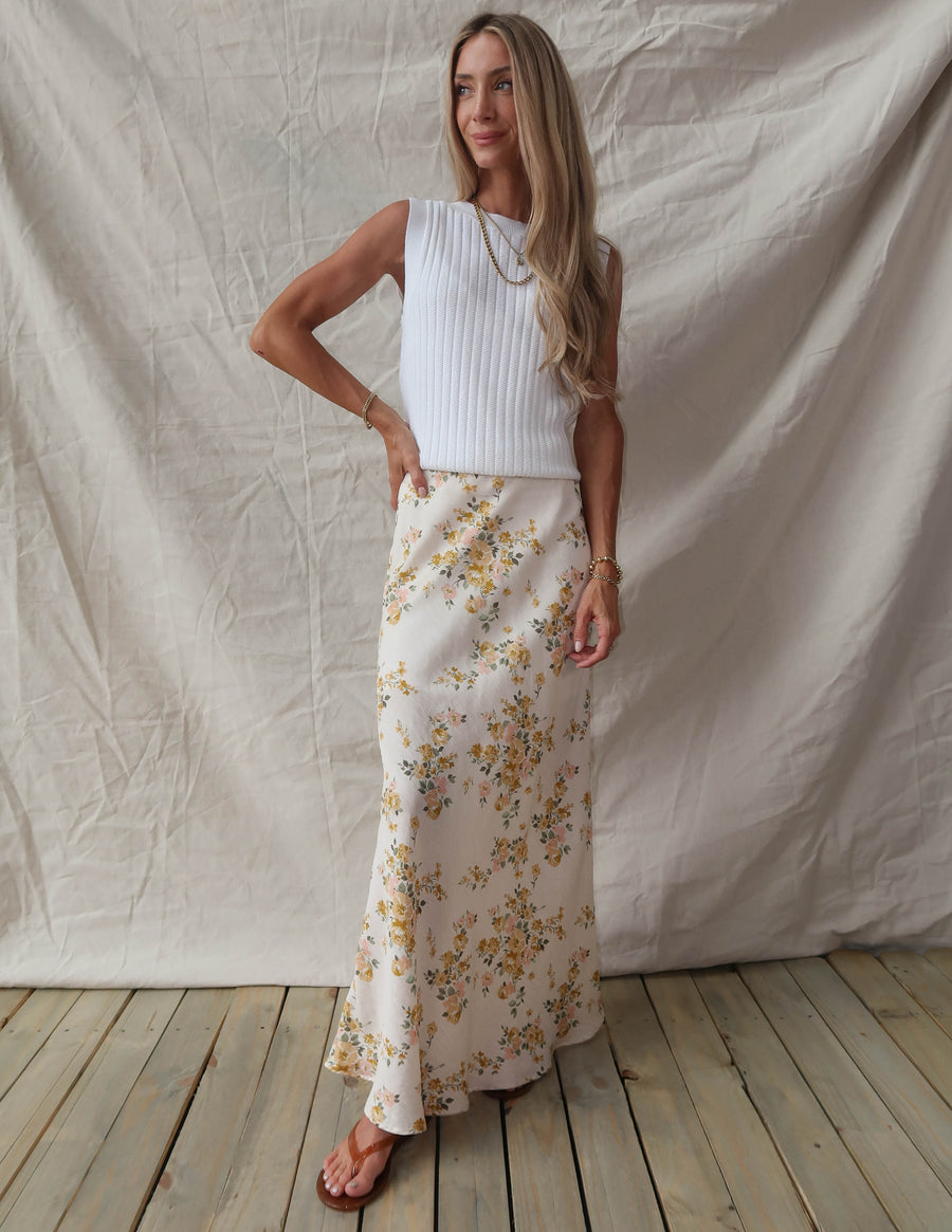 Summer Hues Floral Skirt