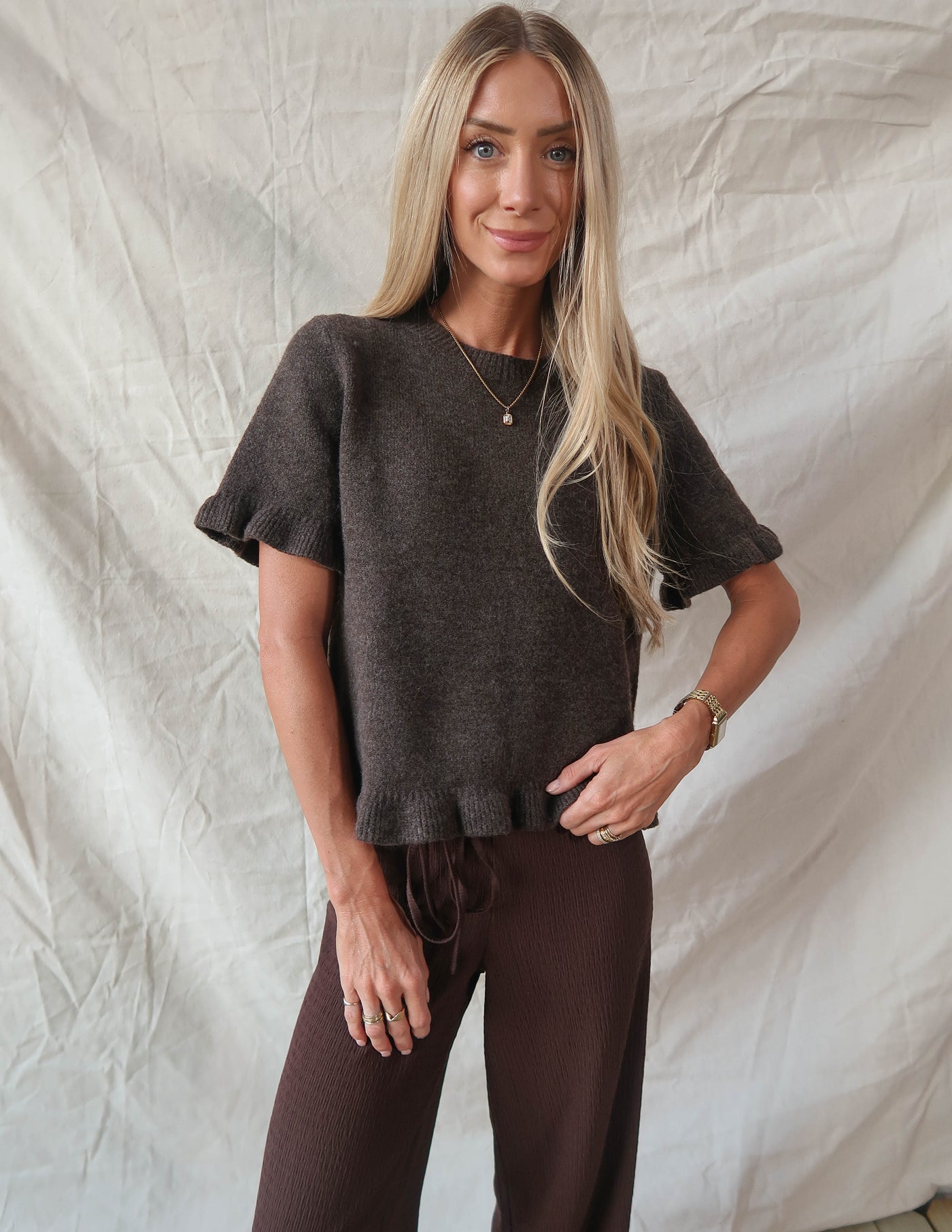 Hadley Ruffle Hem Top