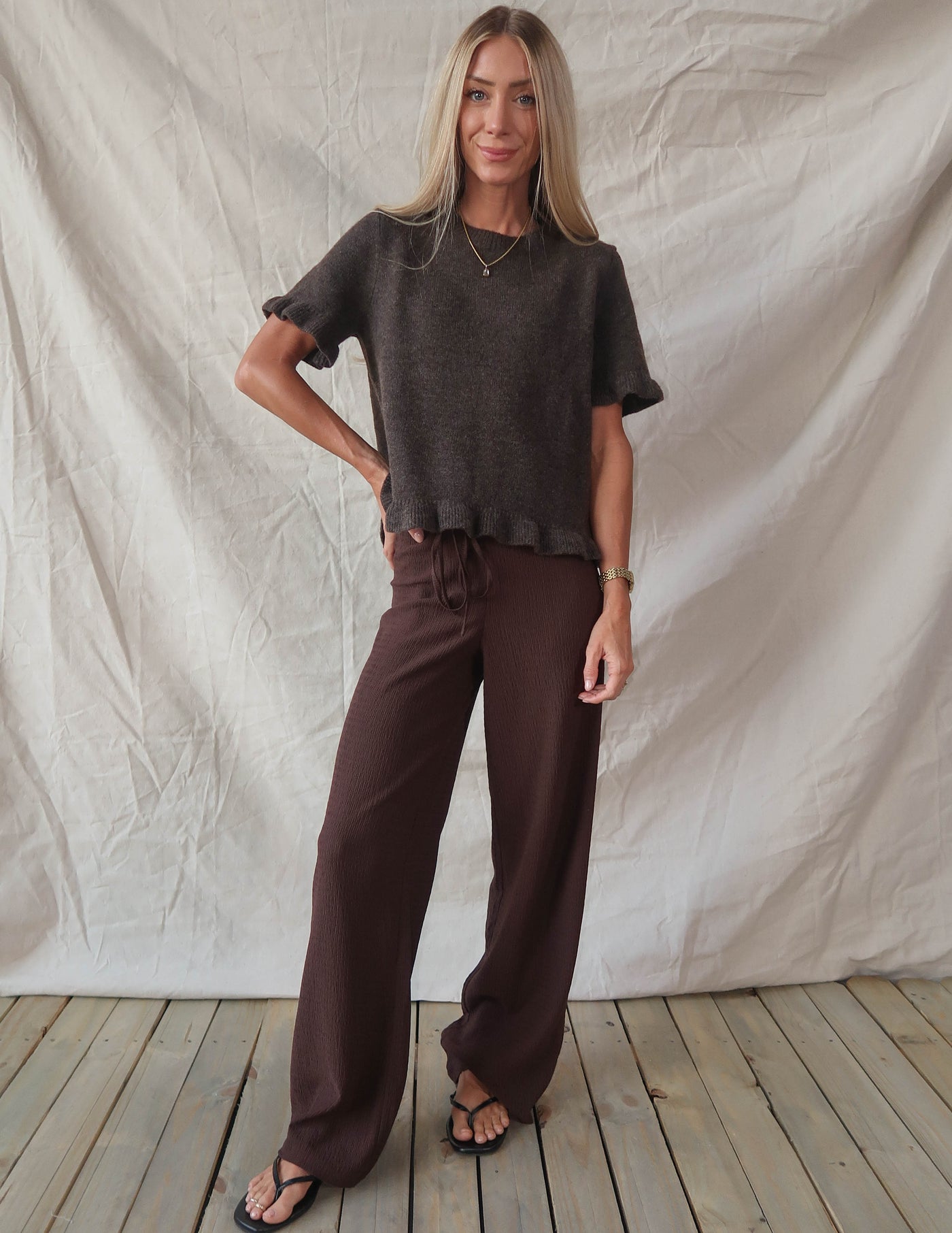 Hadley Ruffle Hem Top
