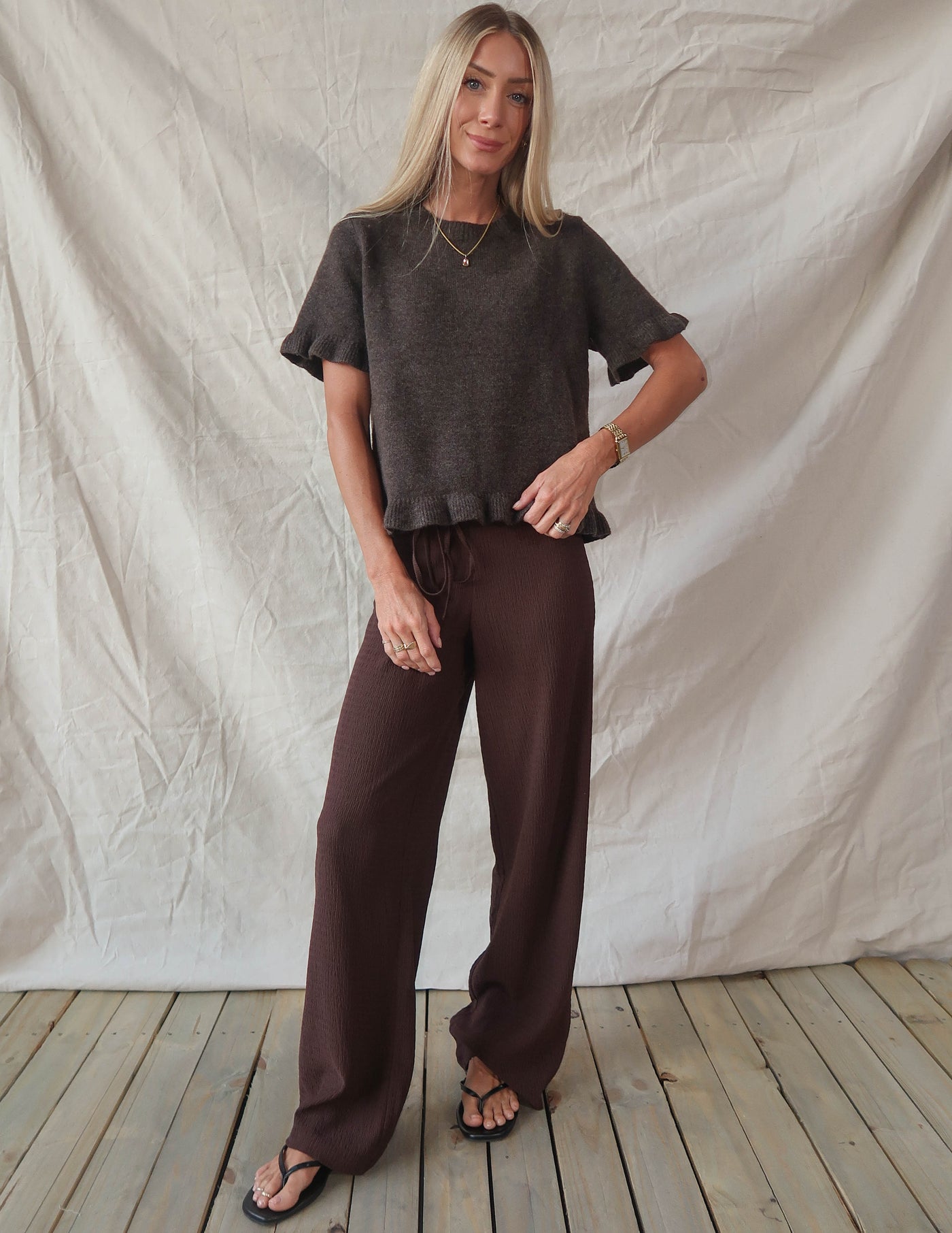 Hadley Ruffle Hem Top