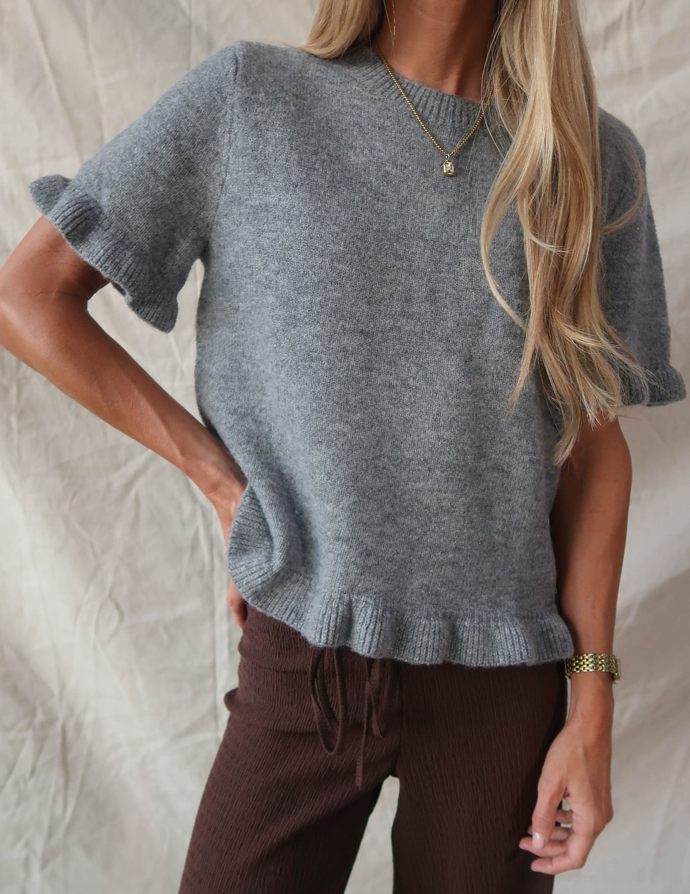 Hadley Ruffle Hem Top