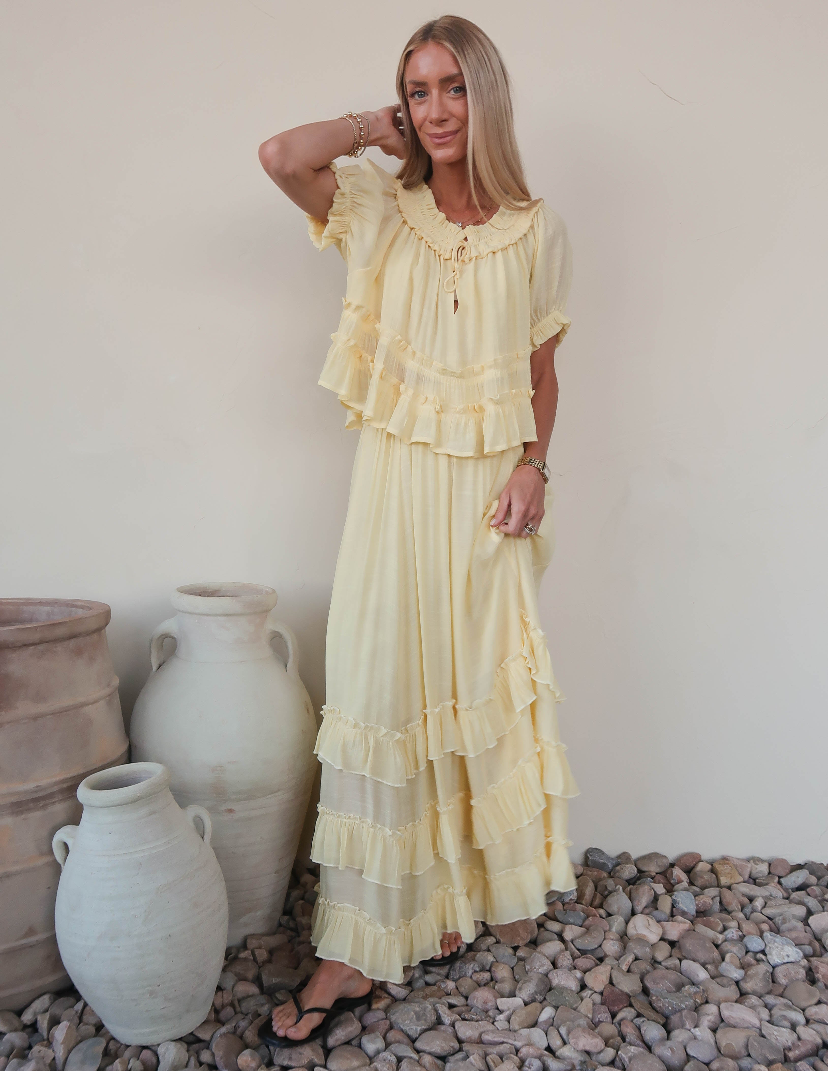 Beatrice Ruffle Maxi Skirt