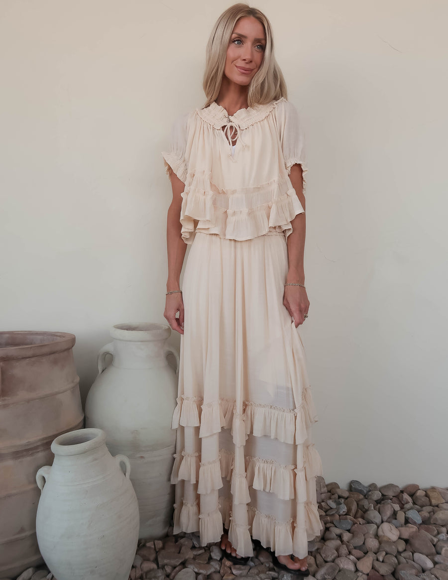 Beatrice Ruffle Maxi Skirt