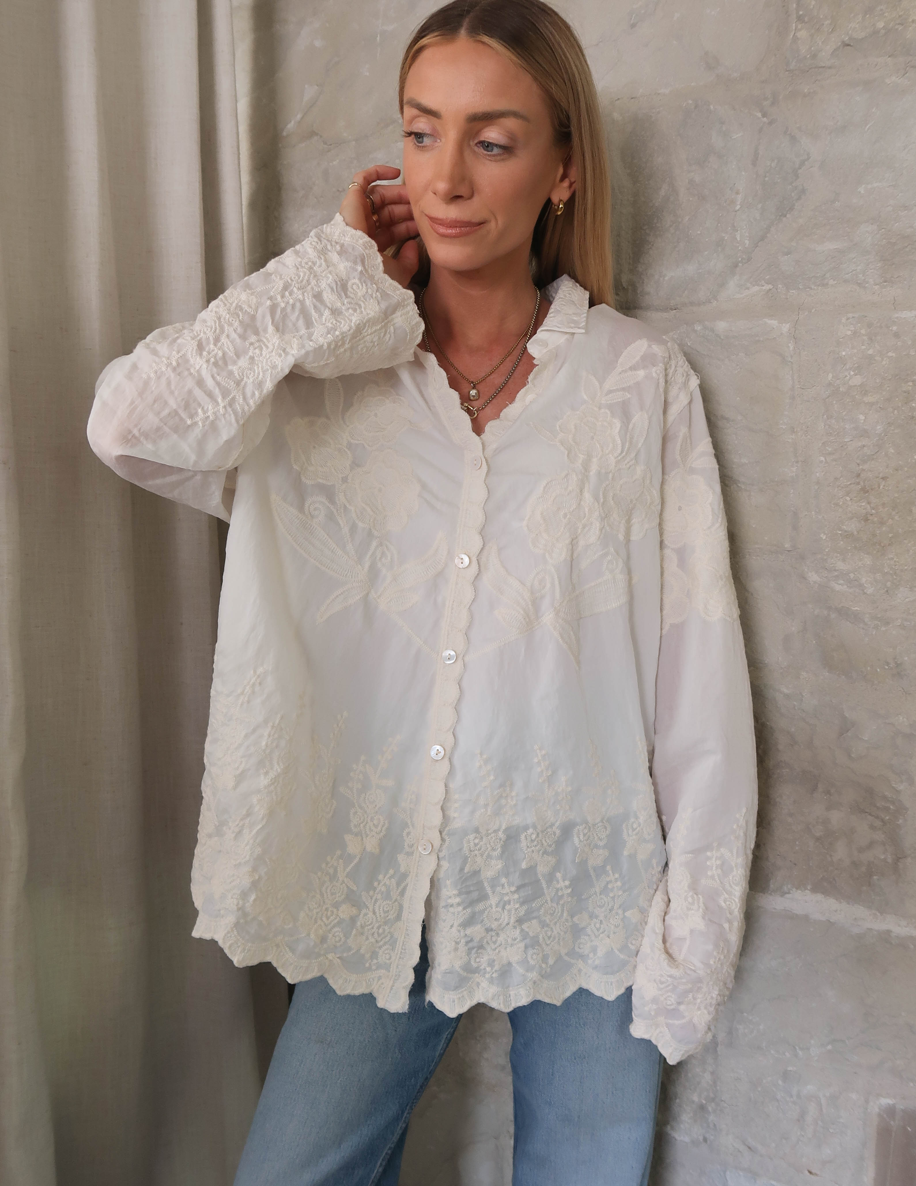 Veronica Embroidered Top