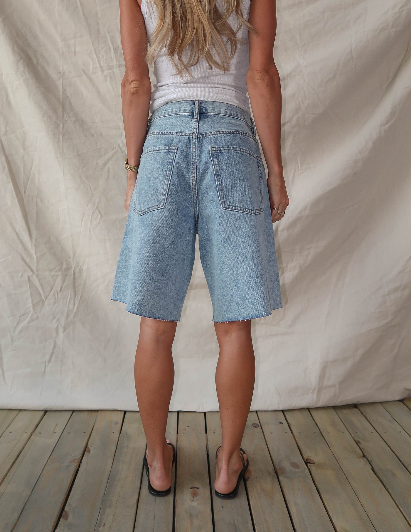 Retro Bermuda Denim Shorts
