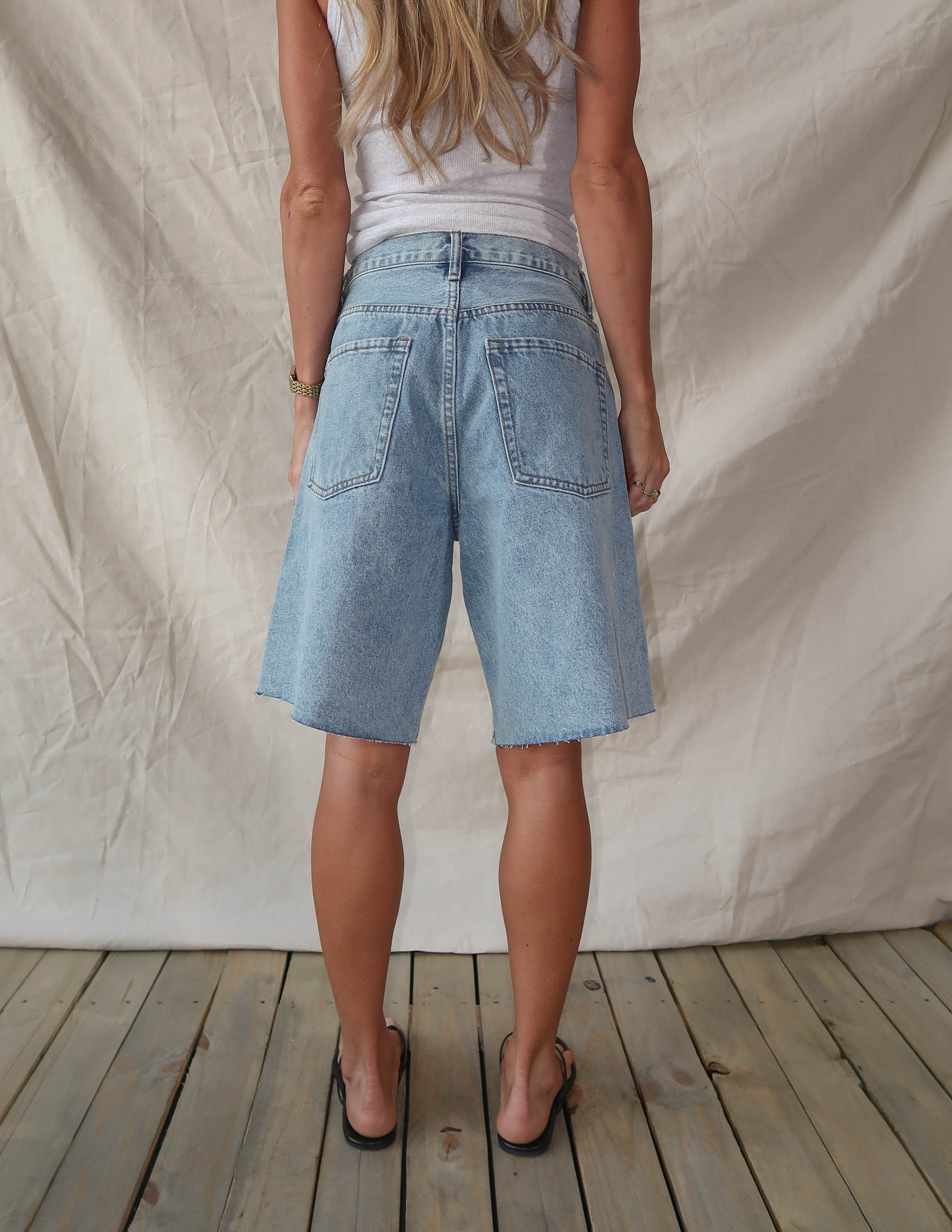 Retro Bermuda Denim Shorts
