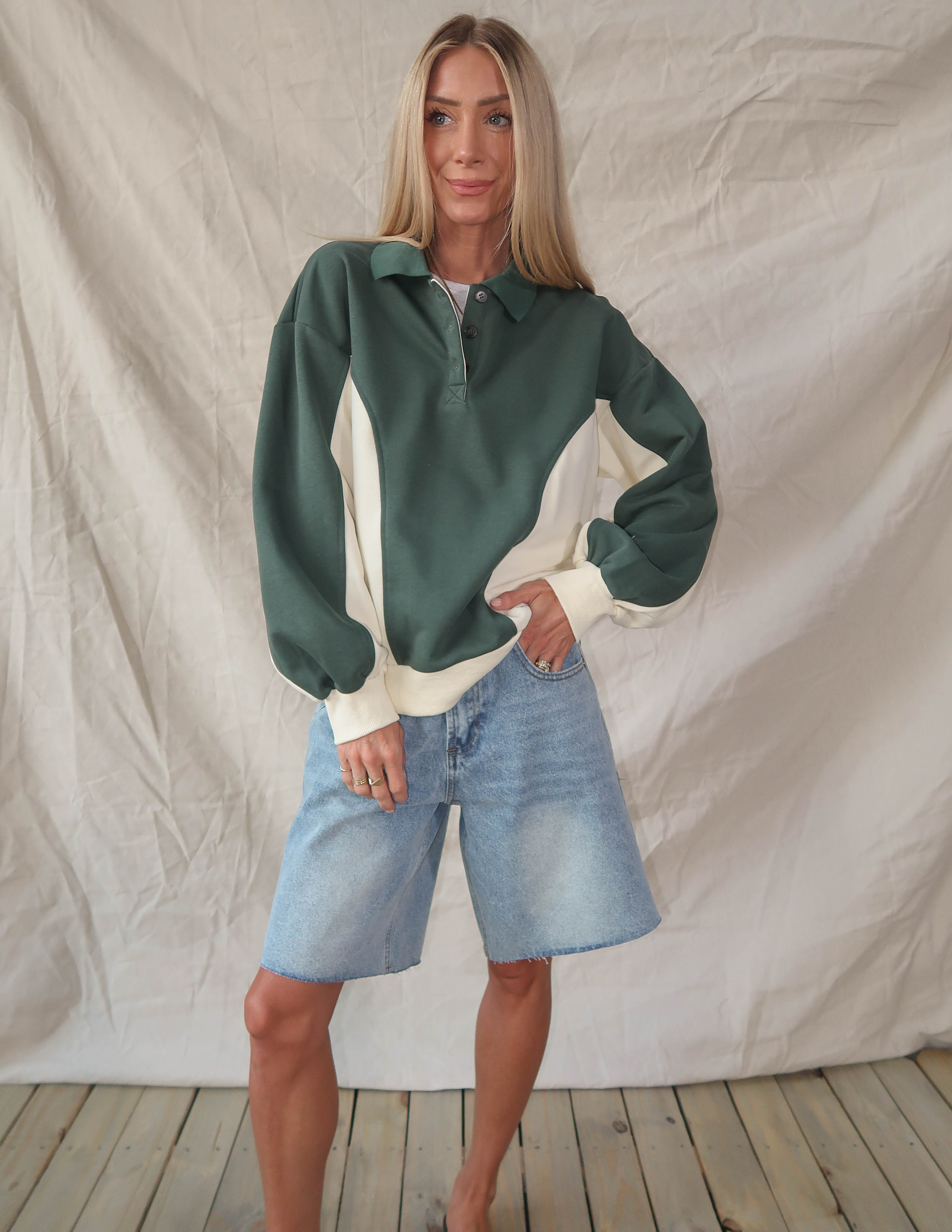 Evergreen Polo Pullover