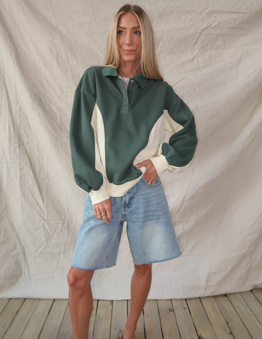 Evergreen Polo Pullover