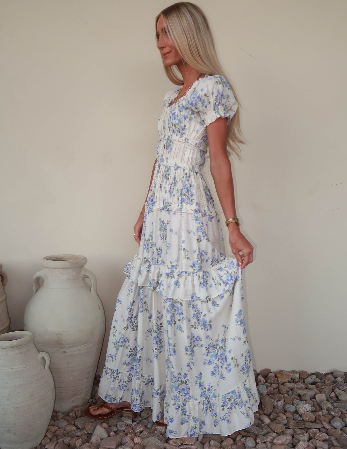 Katy Floral Tiered Dress