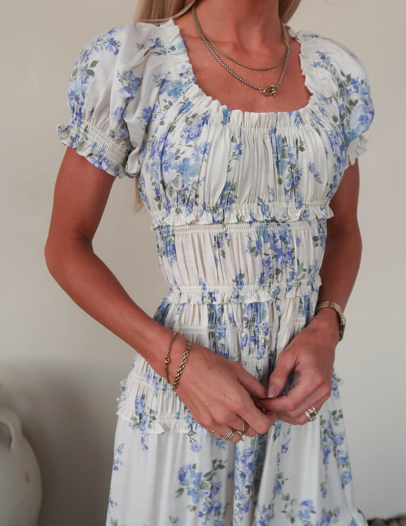 Katy Floral Tiered Dress