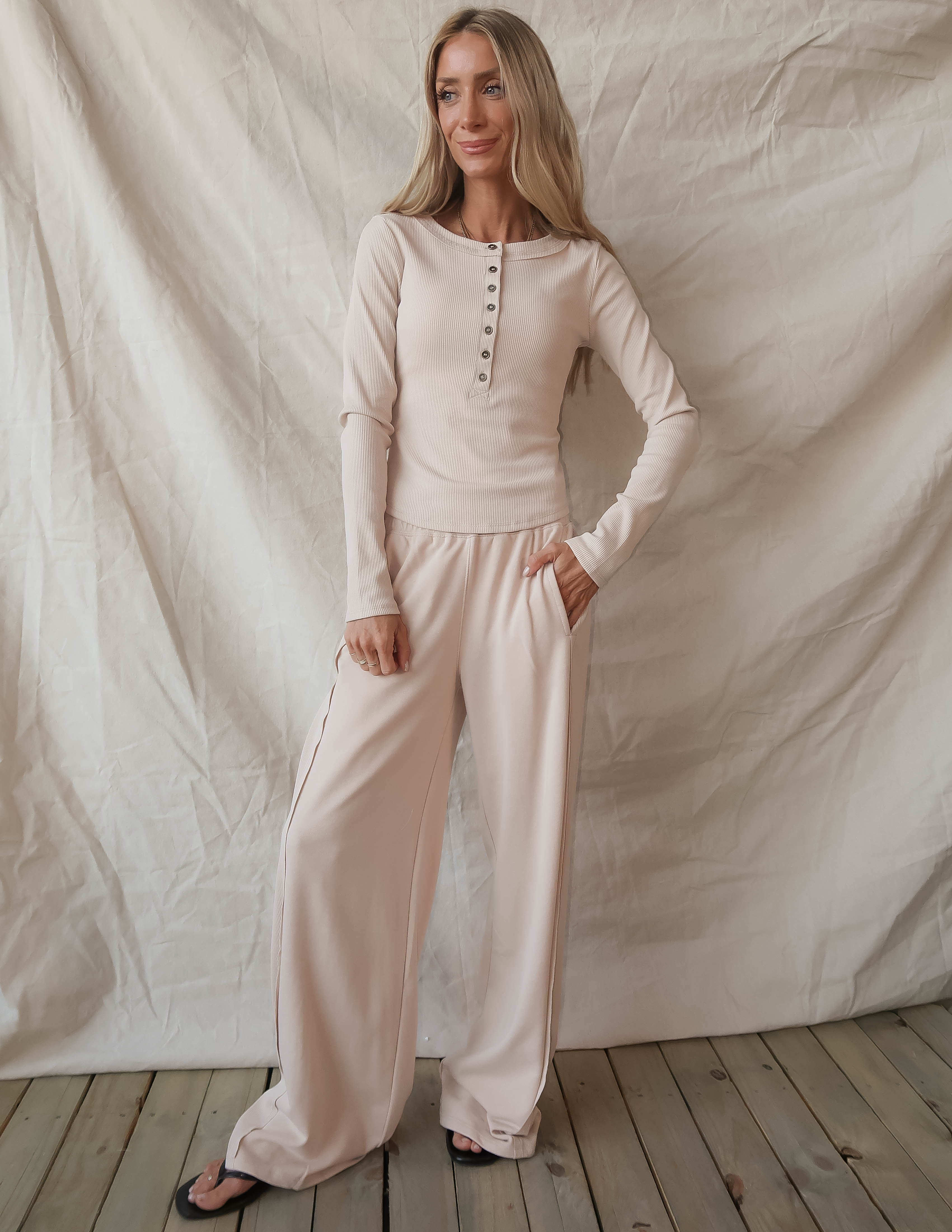 Soft Season Henley Set