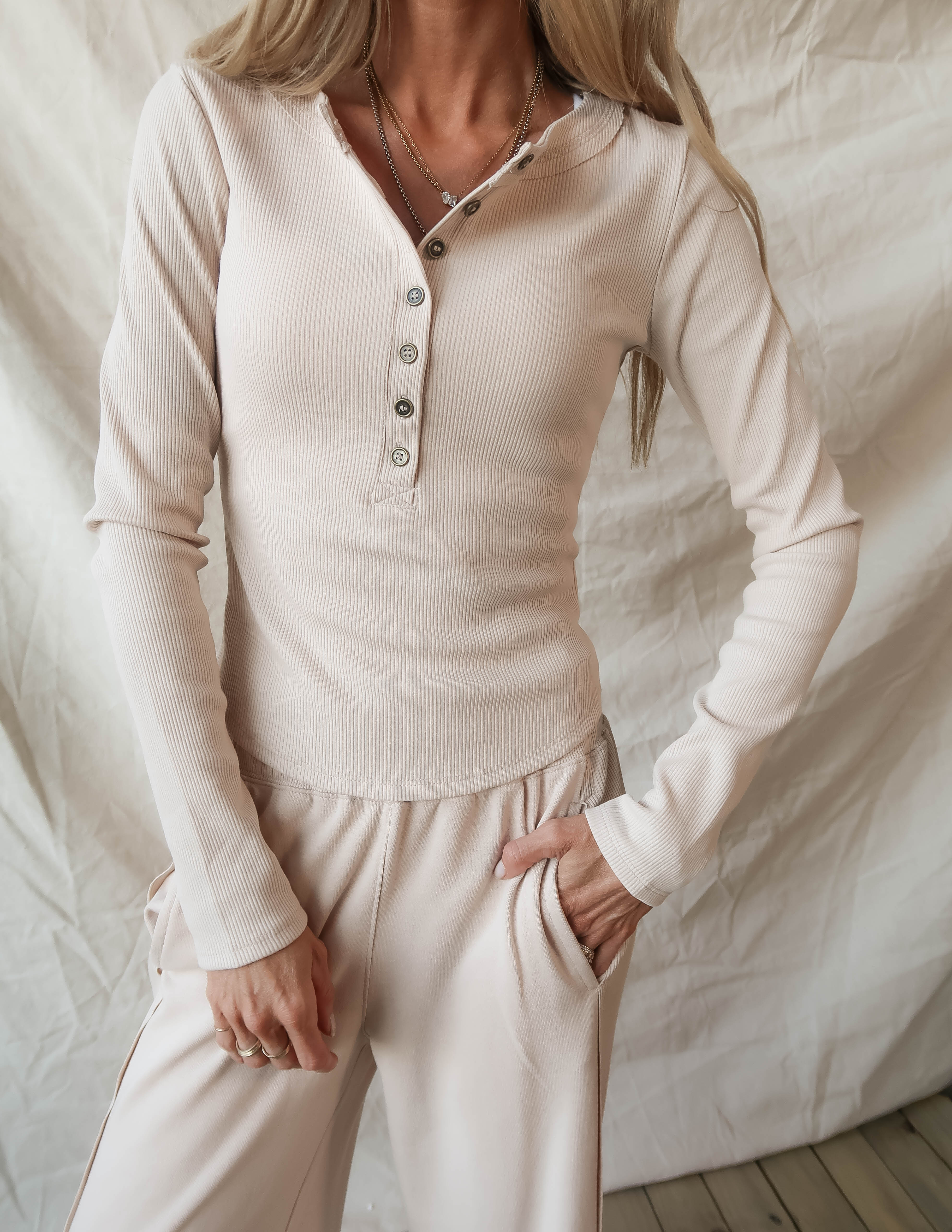Soft Season Henley Set
