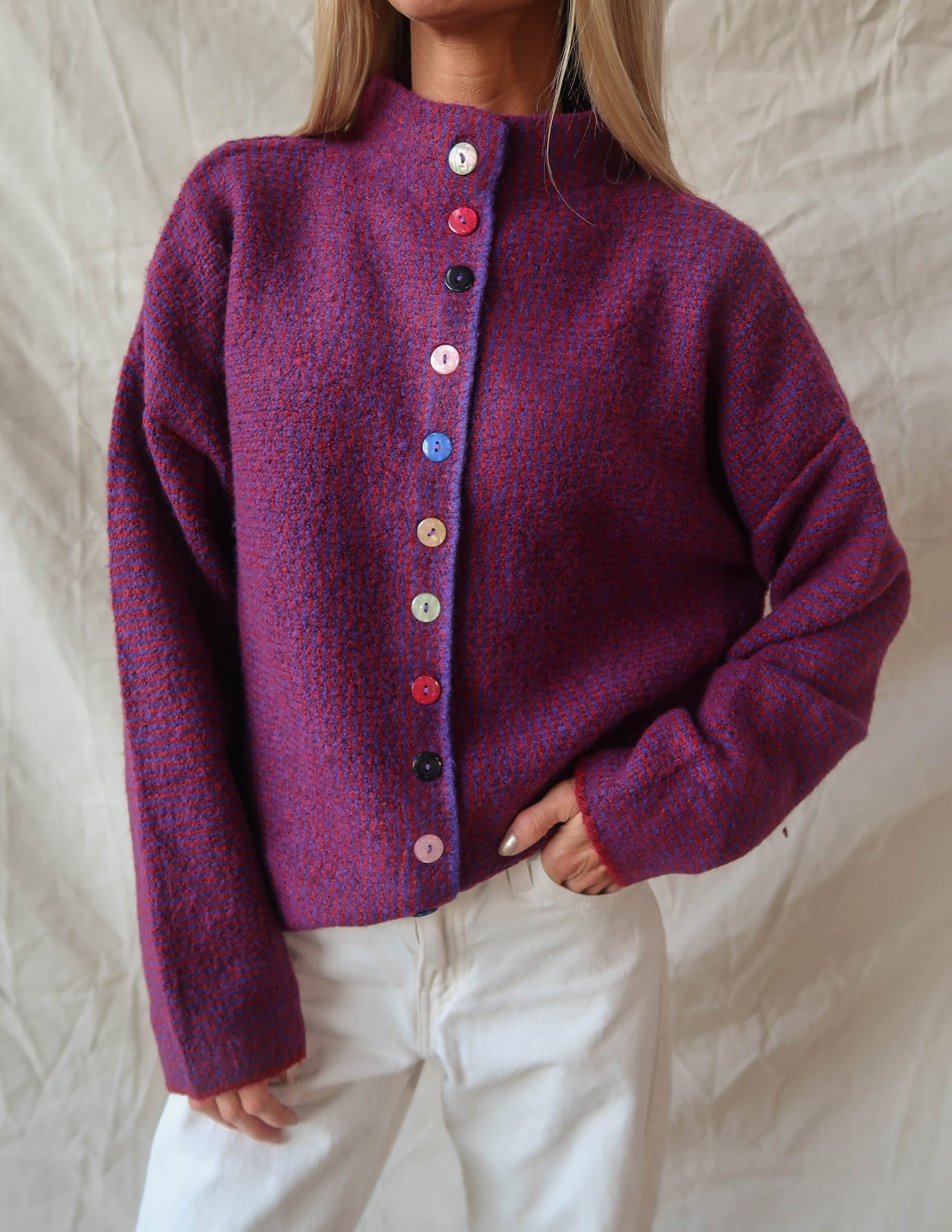 Mabel Mix Button Cardigan