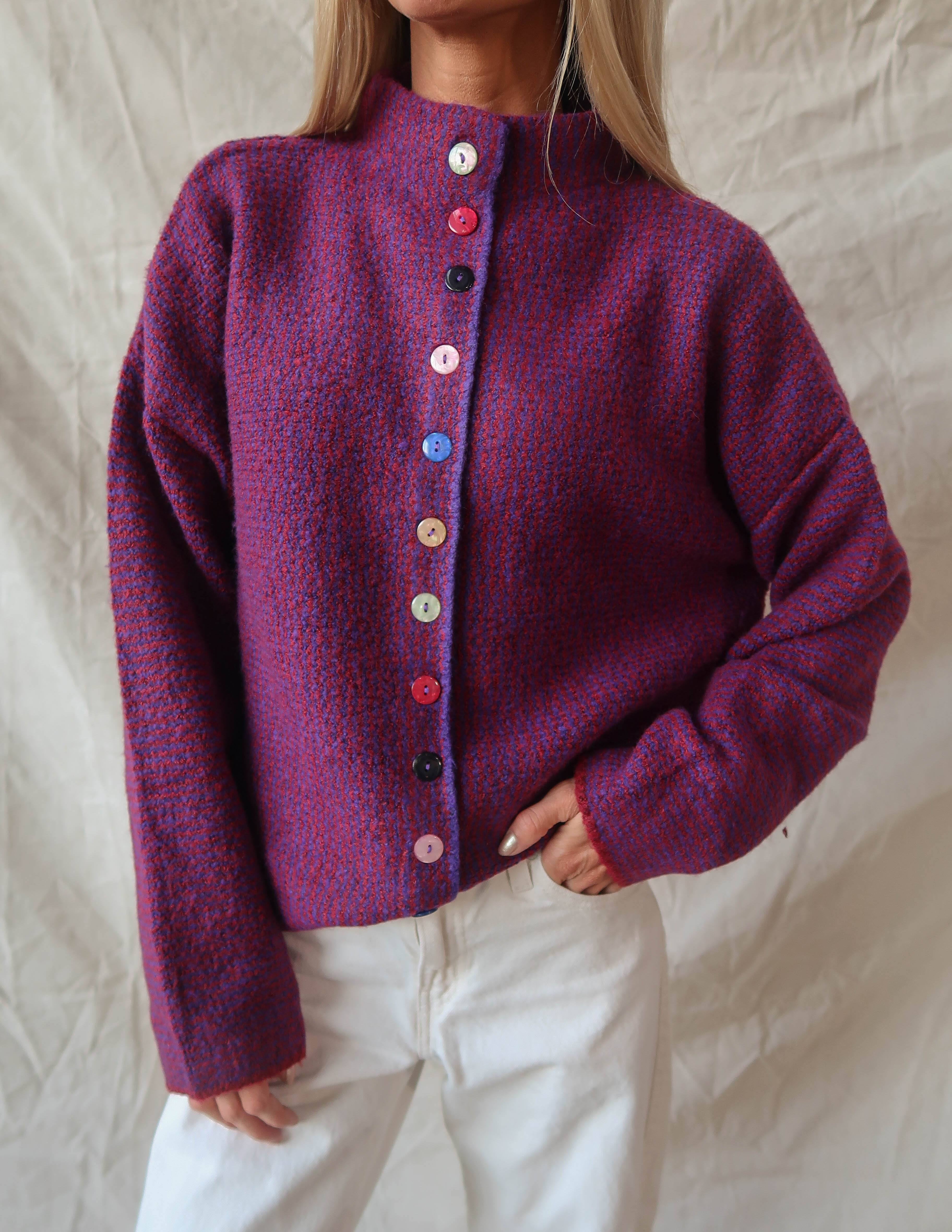 Mabel Mix Button Cardigan