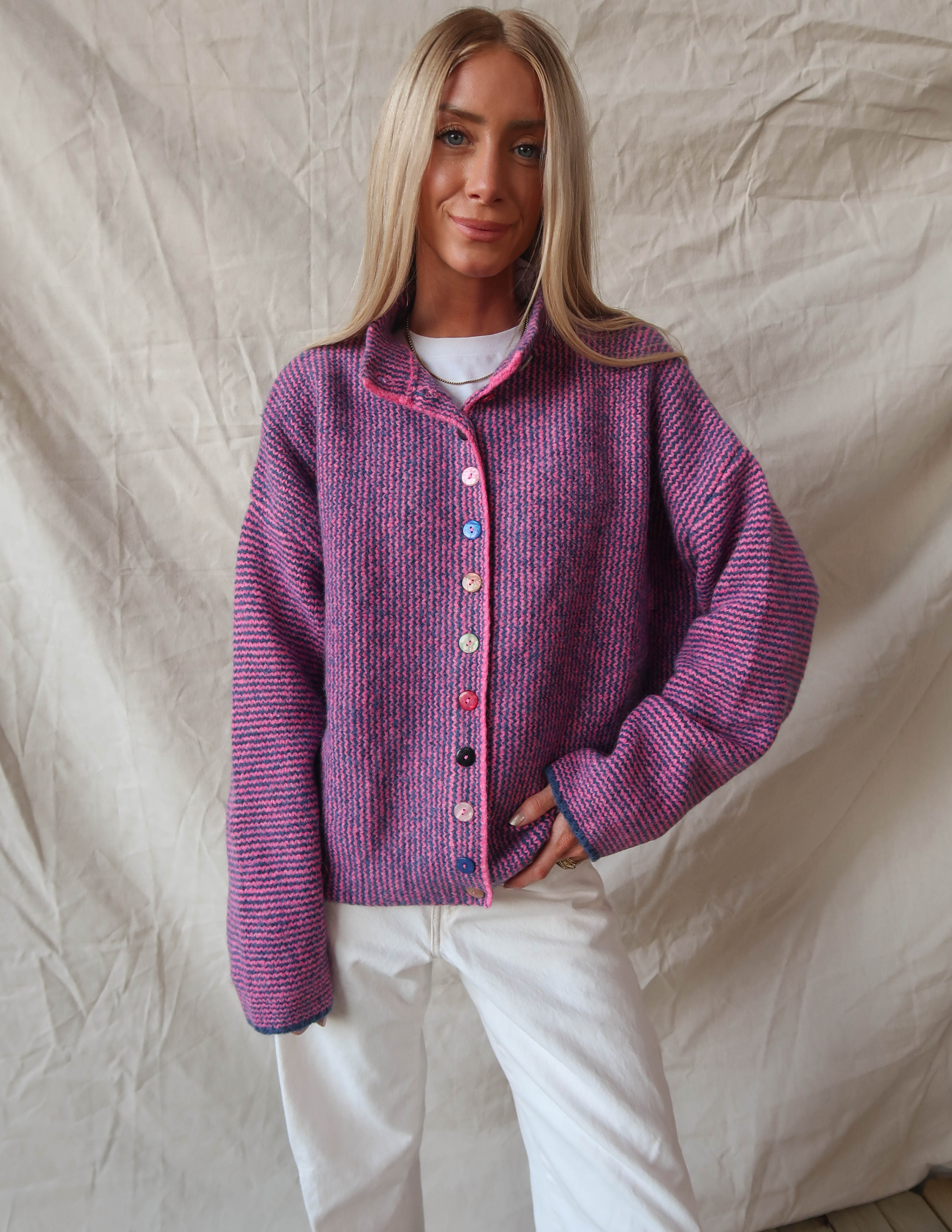 Mabel Mix Button Cardigan