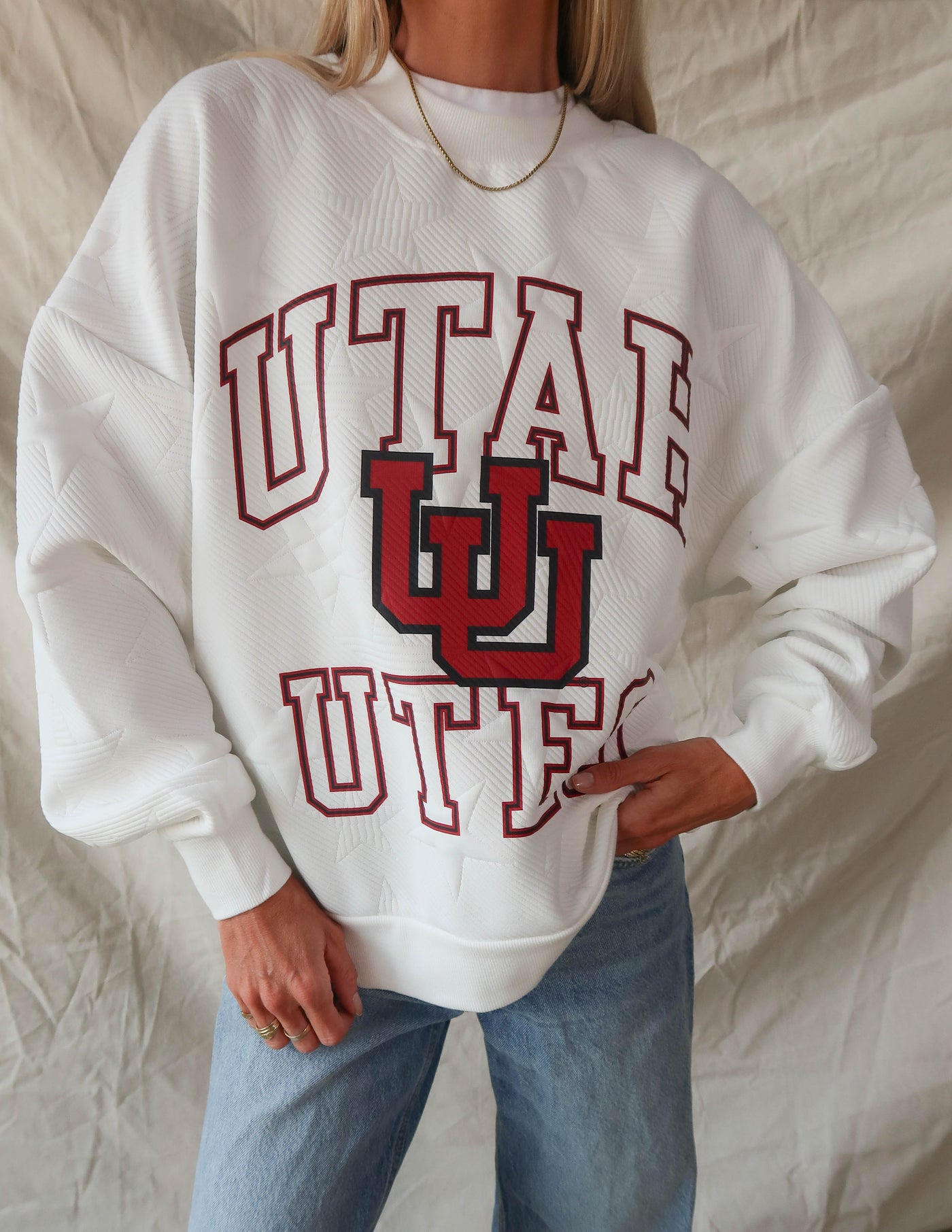 Utah Embossed Crewneck