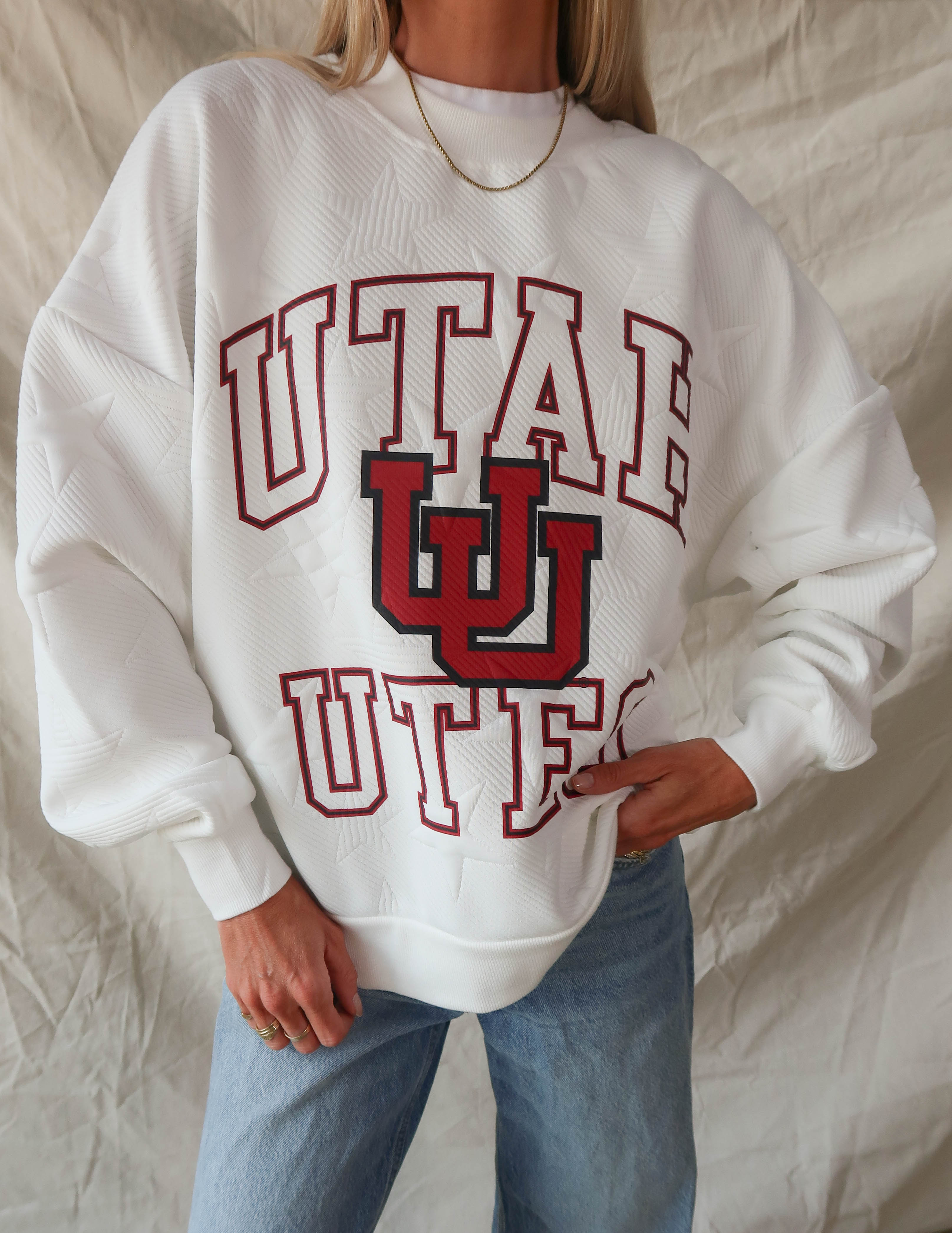 Utah Embossed Crewneck